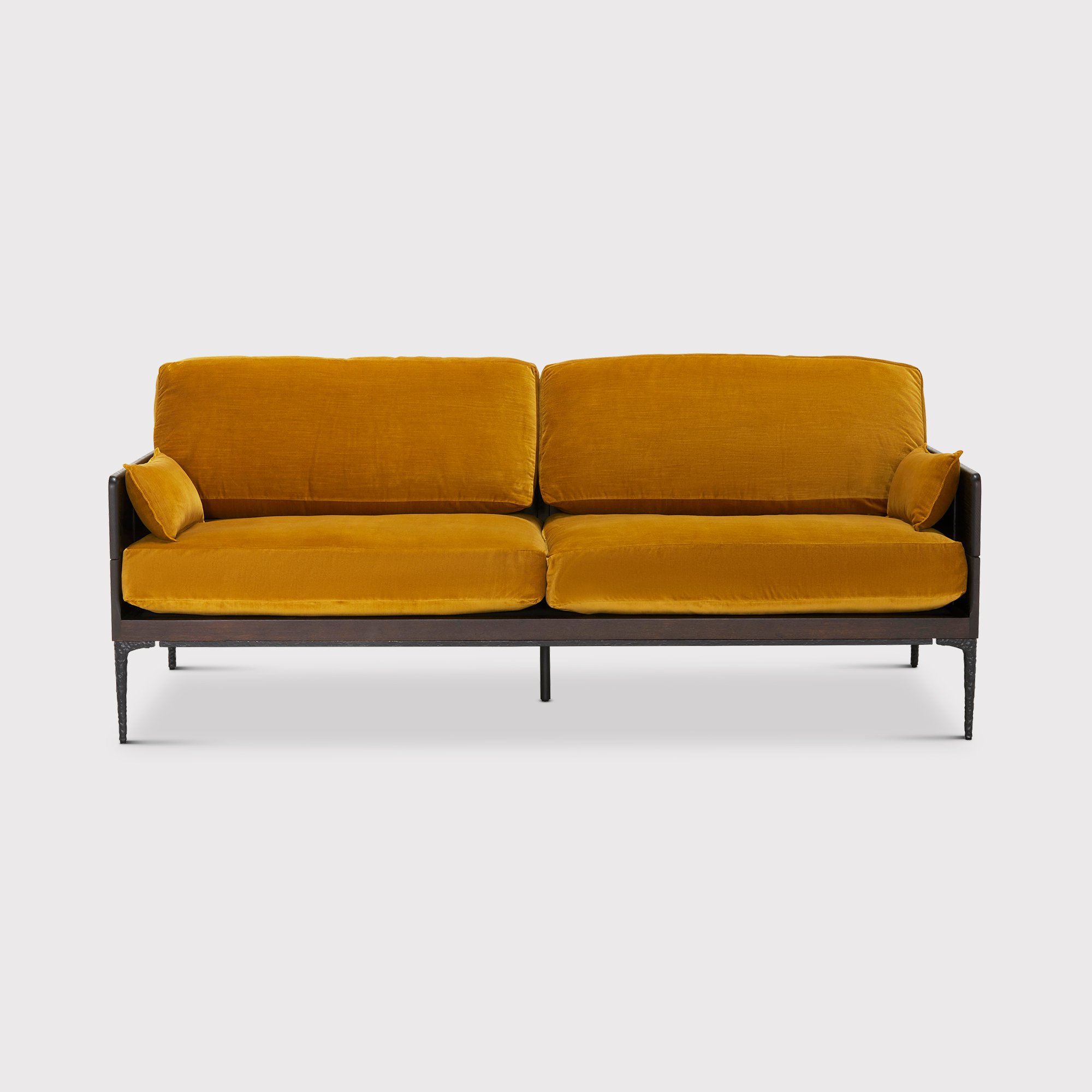 Bozan 3 Seater Sofa, Yellow Fabric | Barker & Stonehouse