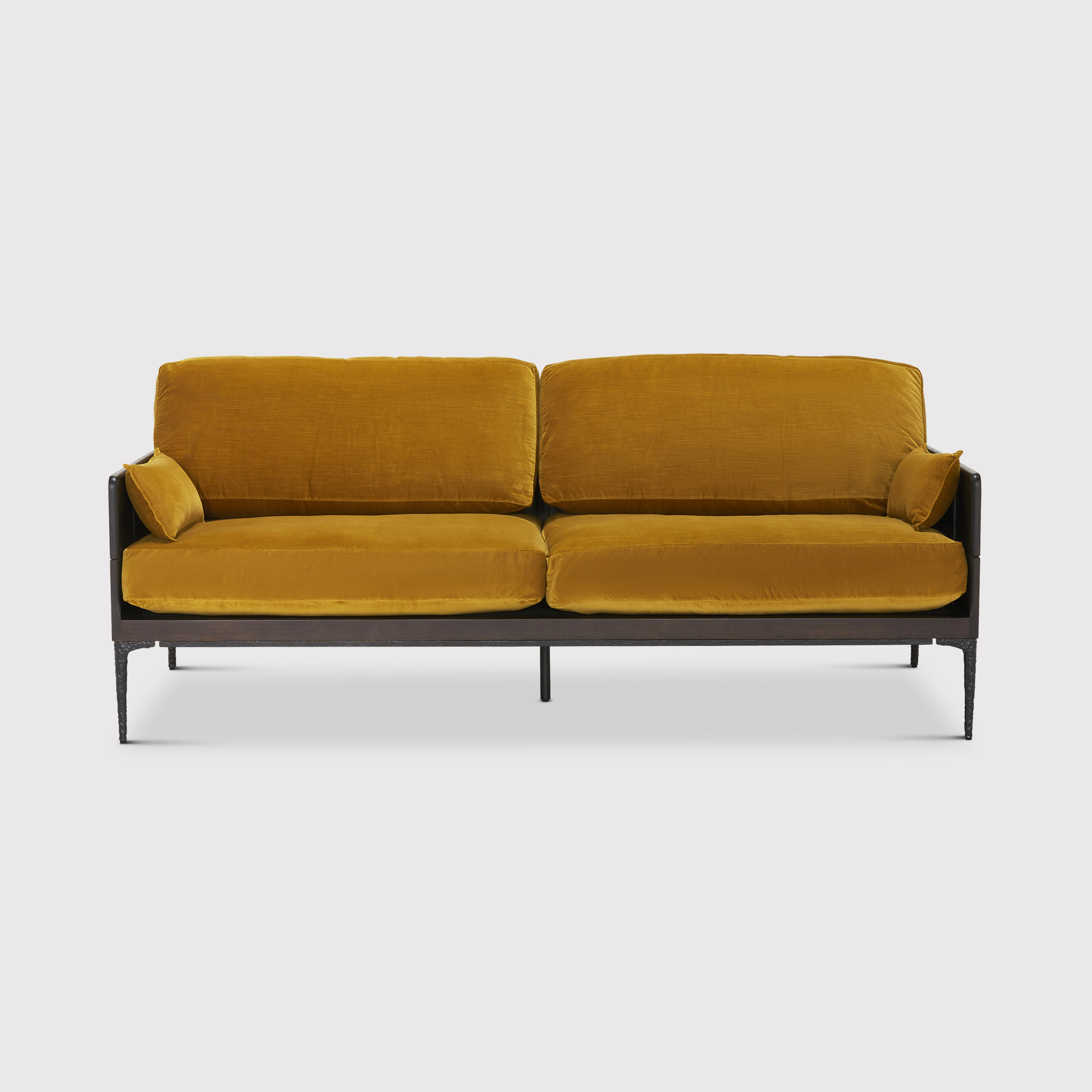 Photo of Bozan 3 seater sofa in yellow fabric