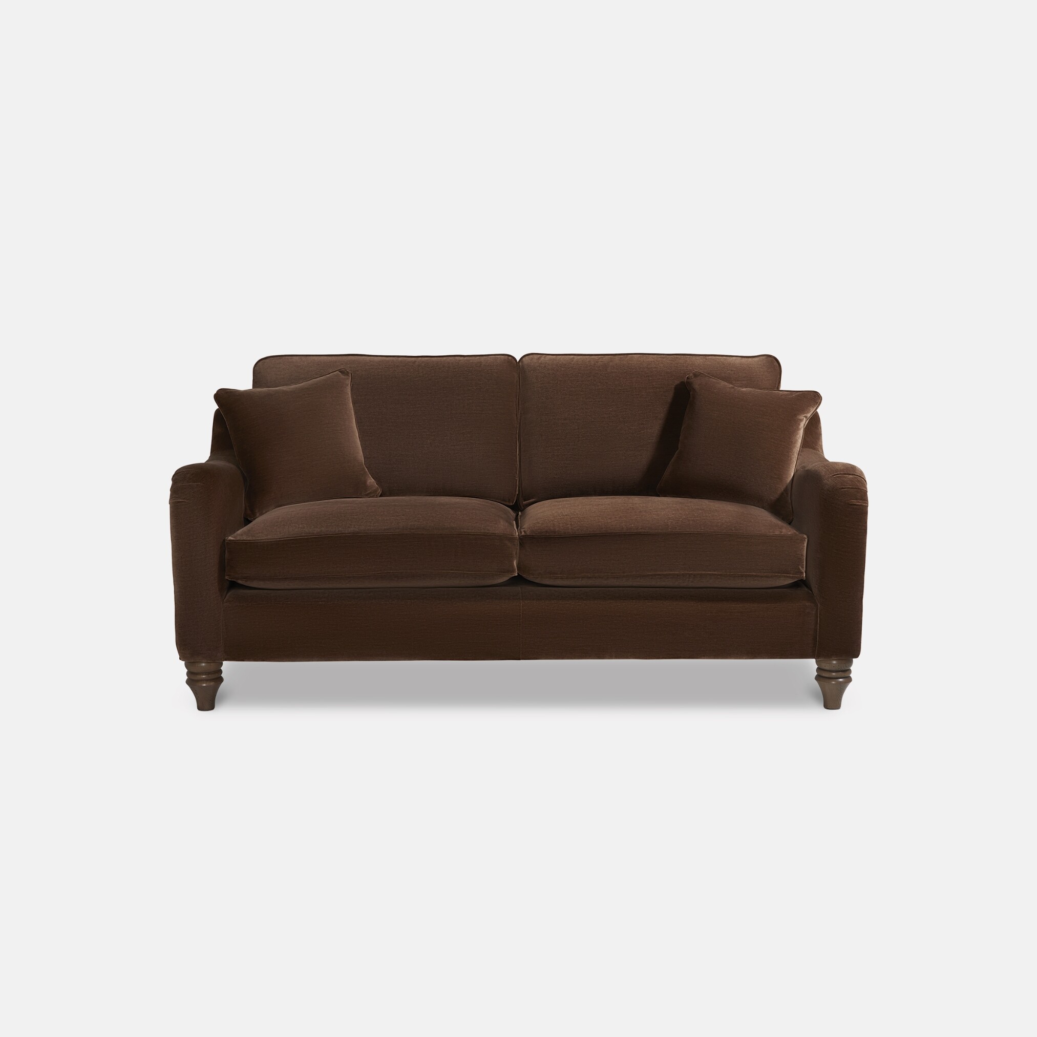 Benedict medium sofa in brown fabric