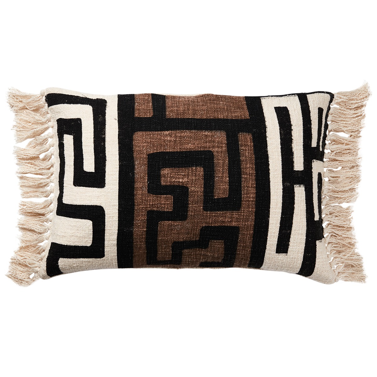 Brown Aztec Cushion, Square | Barker & Stonehouse