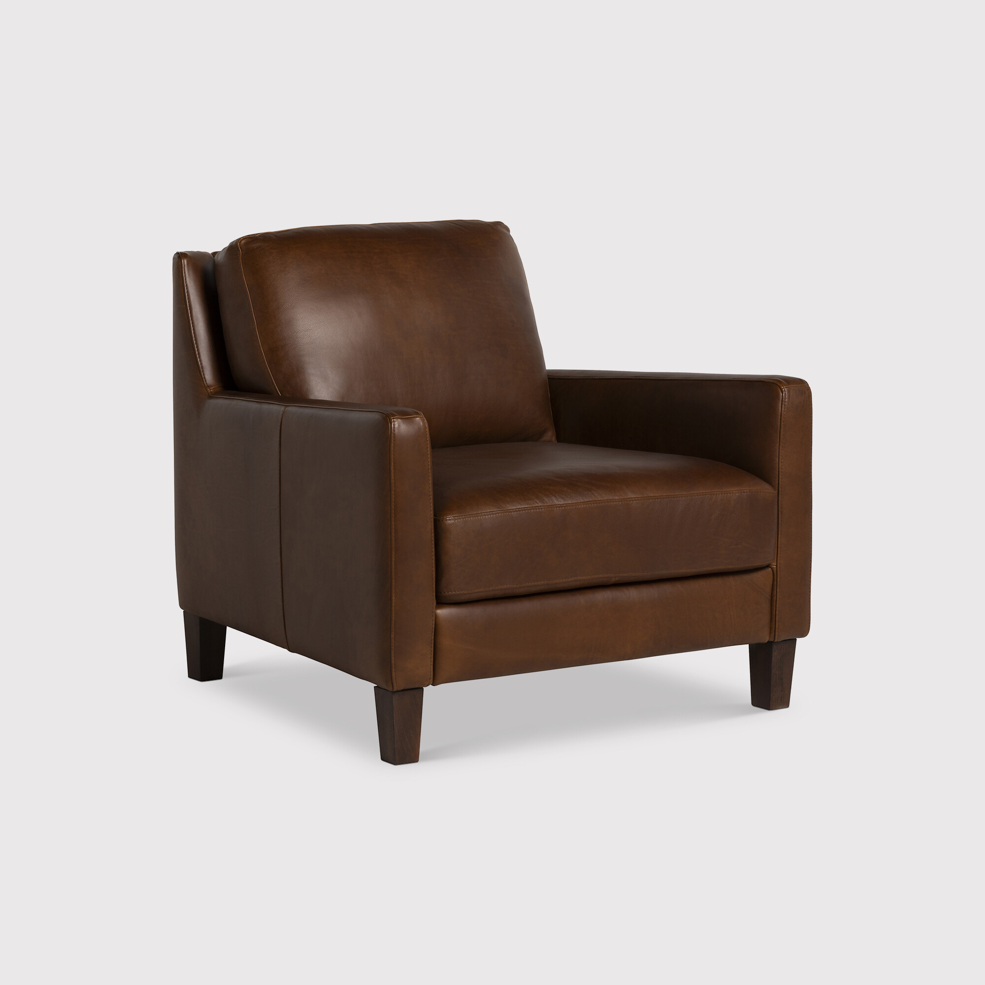 Barclay Armchair, Brown Leather | Barker & Stonehouse