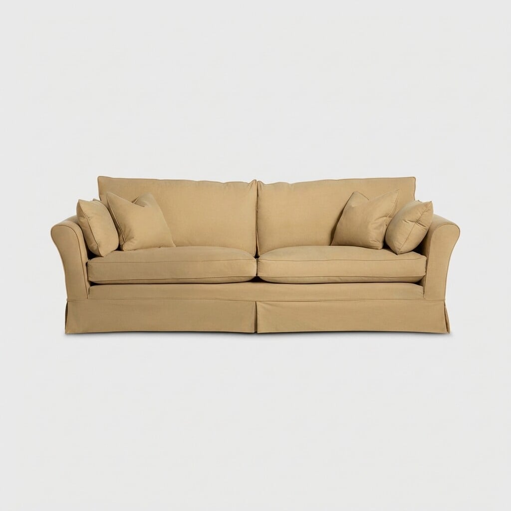 Berkeley extra large sofa in yellow fabric