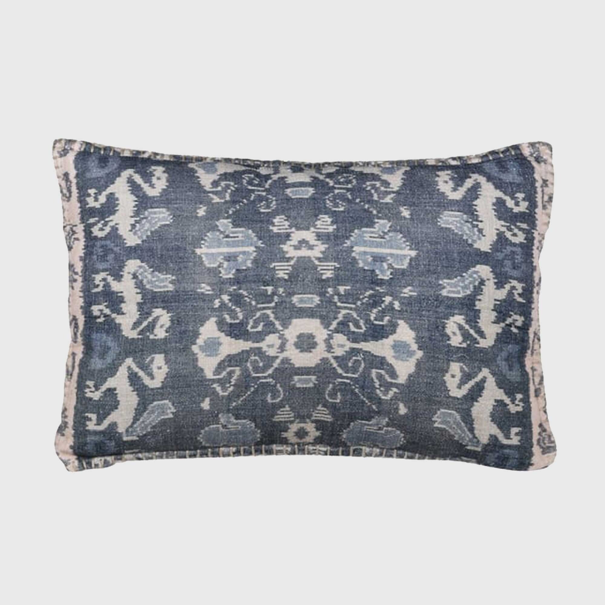 Blue ikat throw pillows sales
