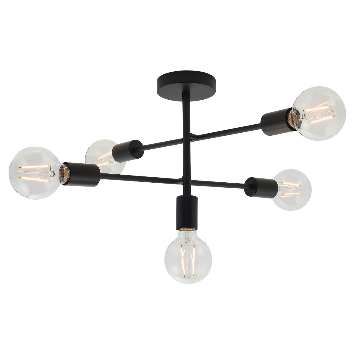 Black 5 Bulb Pendant Light | Barker & Stonehouse