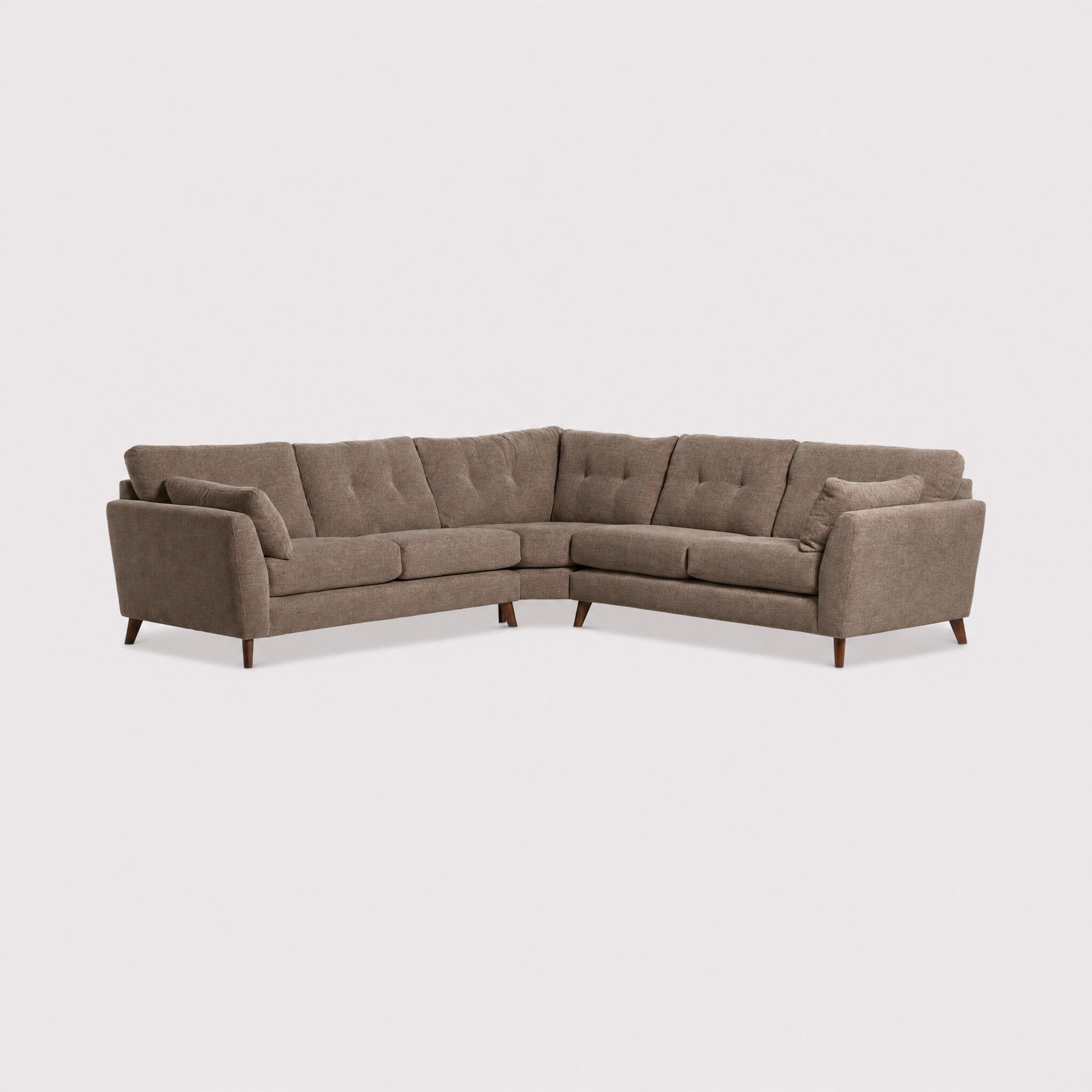 Benton large corner sofa in brown