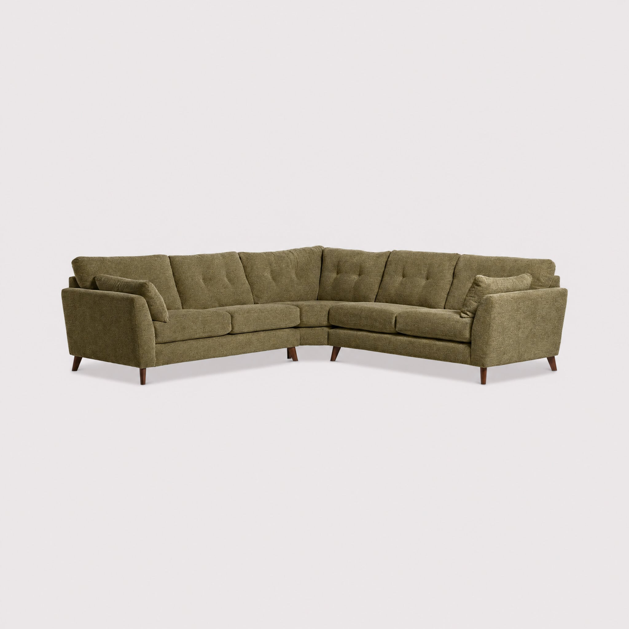 Benton large corner sofa in green