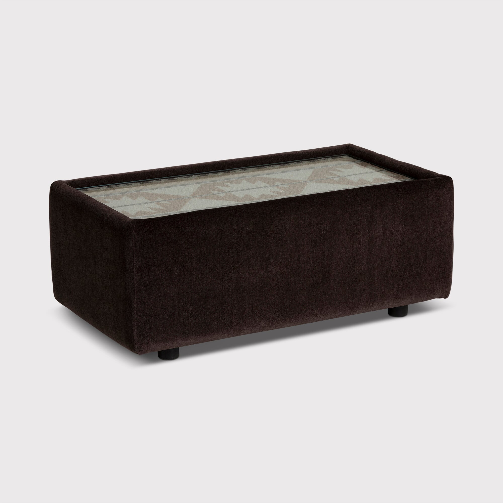 View Bosham rectangle glass top table in brown View Bosham rectangle glass top table in brown