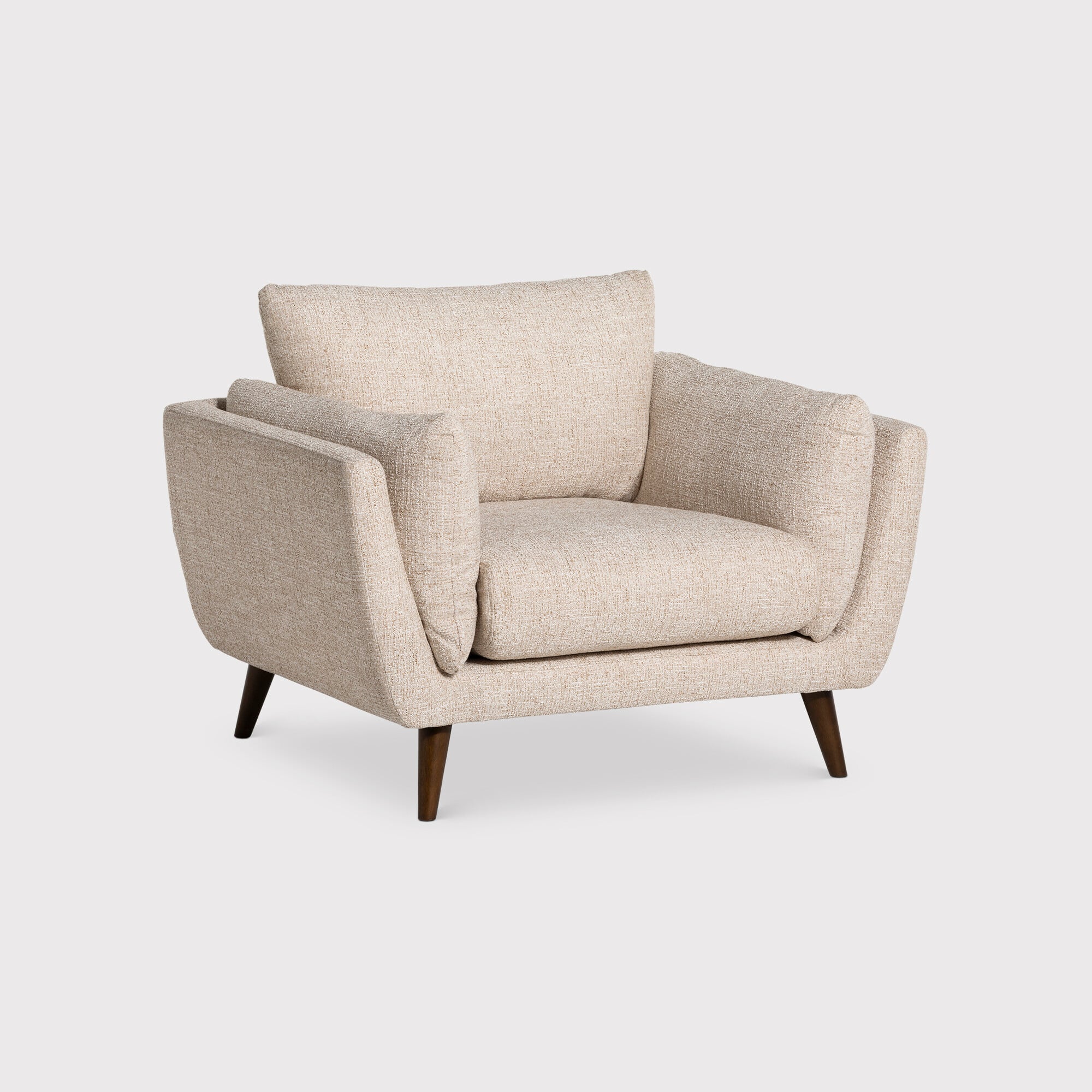 View Malmo armchair in white fabric View Malmo armchair in white fabric