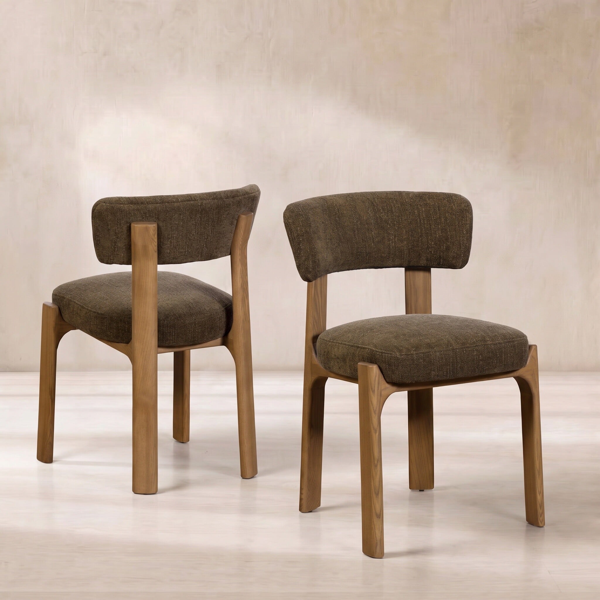 Bredon dining chair in brown fabric