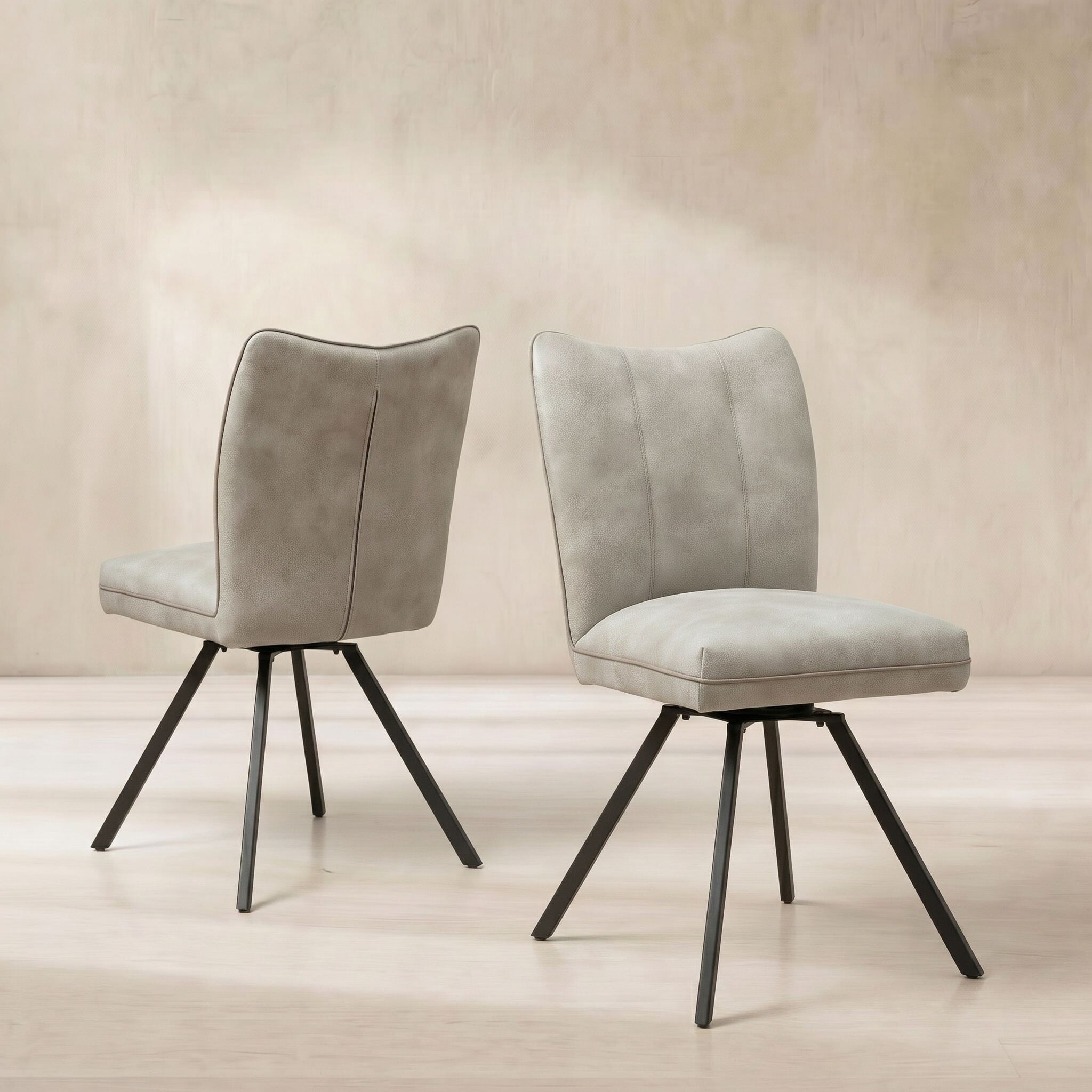 Bridgford swivel dining chair in neutral