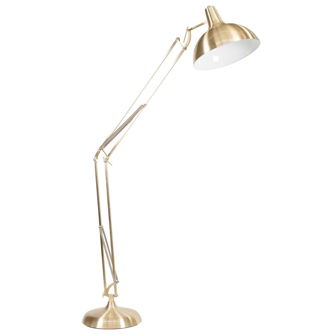 Brass Oversized Task Floor Lamp, Gold Metal | Barker & Stonehouse