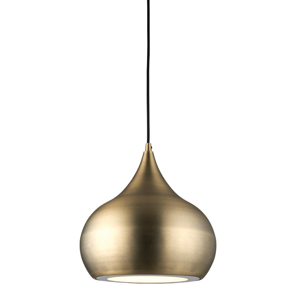 Brass Teardrop Pendant Light, Gold | Barker & Stonehouse