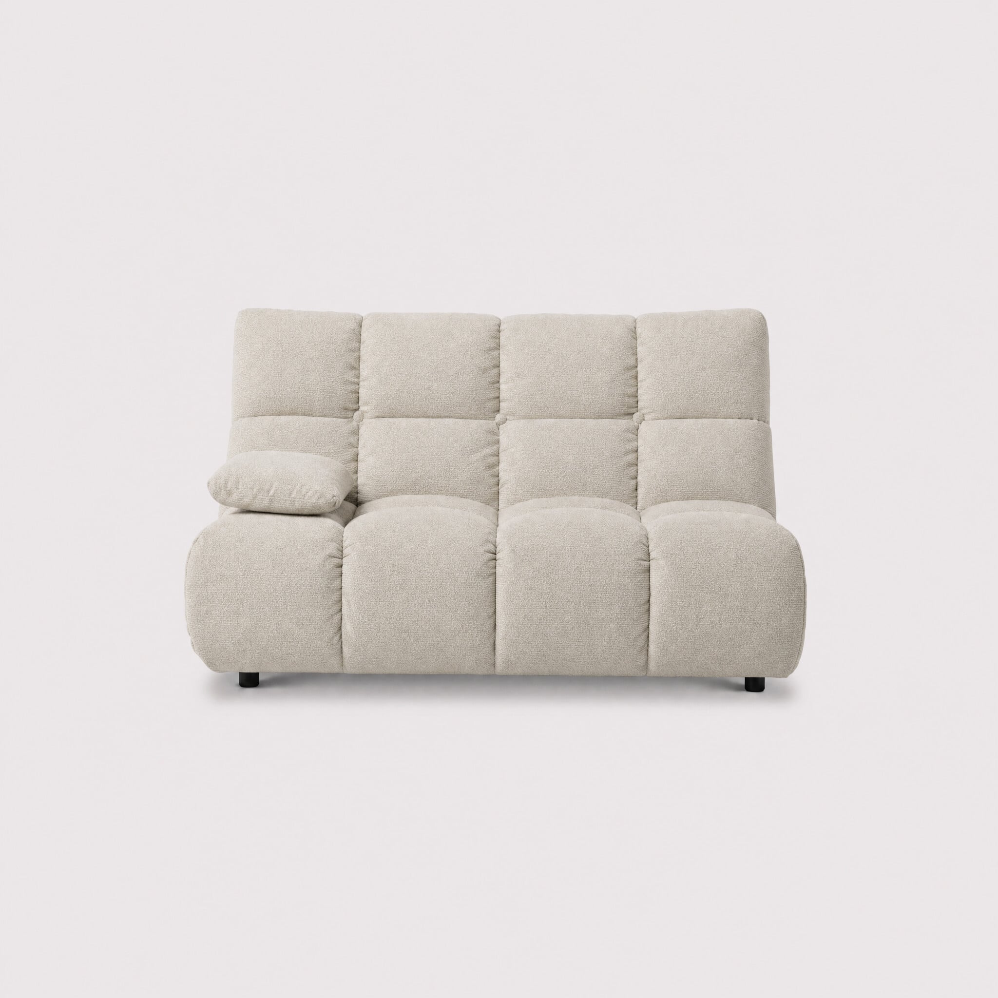 Bryce 2 seater modular piece with armrest left modular sofa in neutral fabric