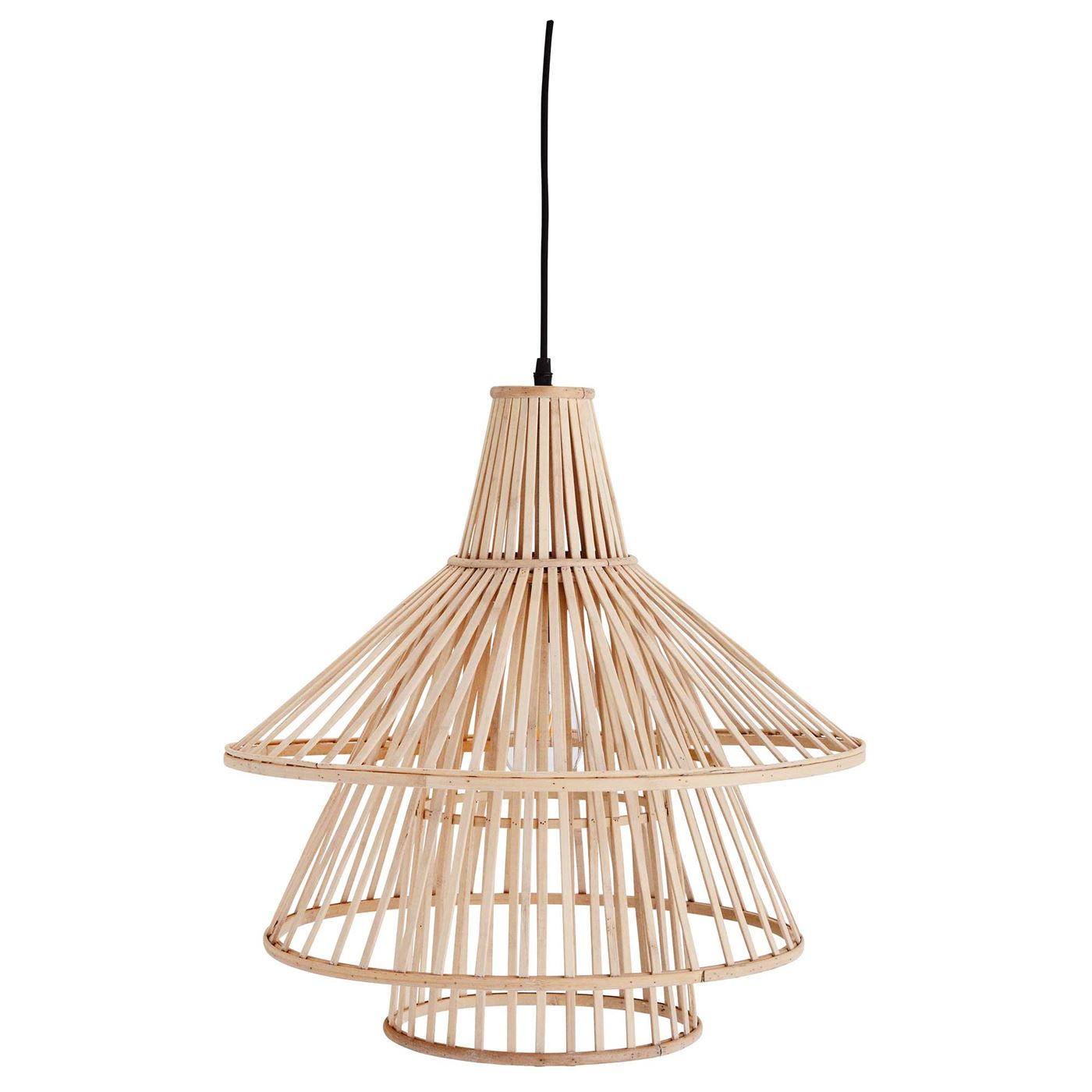Bamboo Tiered Pendant Light, Neutral | Barker & Stonehouse