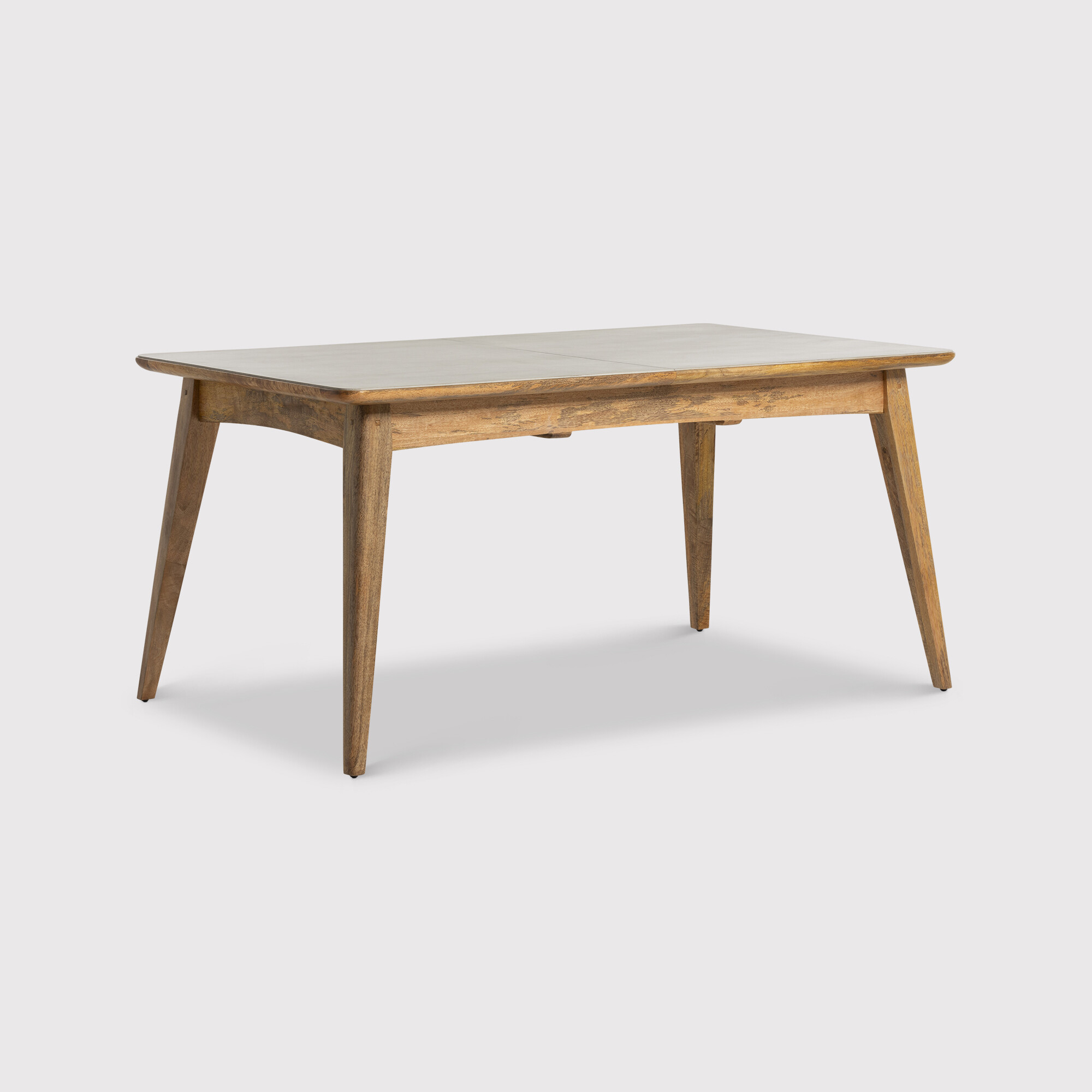 Burlington Mango Wood Extending Dining Table, Seats 6-8, Sandy natural faux stone and mango wood - Barker & Stonehouse