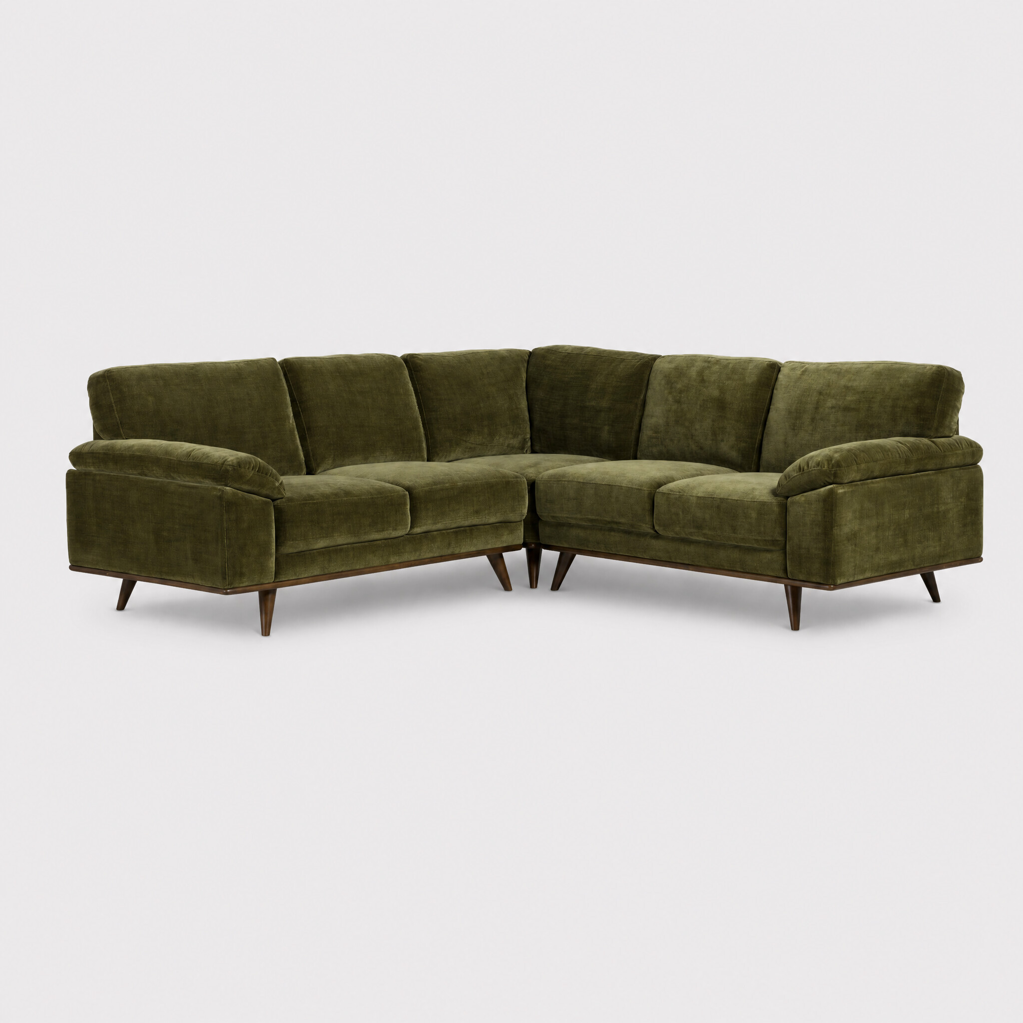 View Bowes large corner sofa in green fabric View Bowes large corner sofa in green fabric