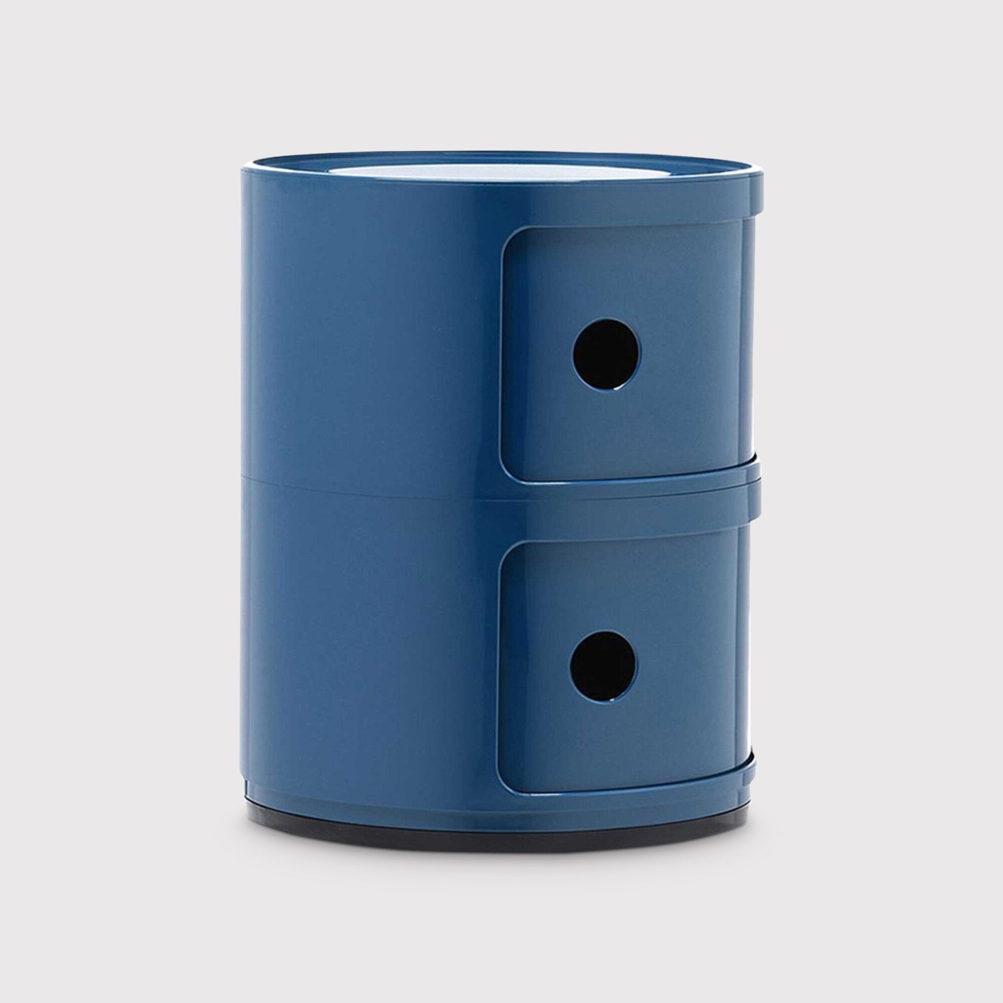 Kartell Componibili 2 Drawer Storage Unit, Blue Plastic | Barker & Stonehouse