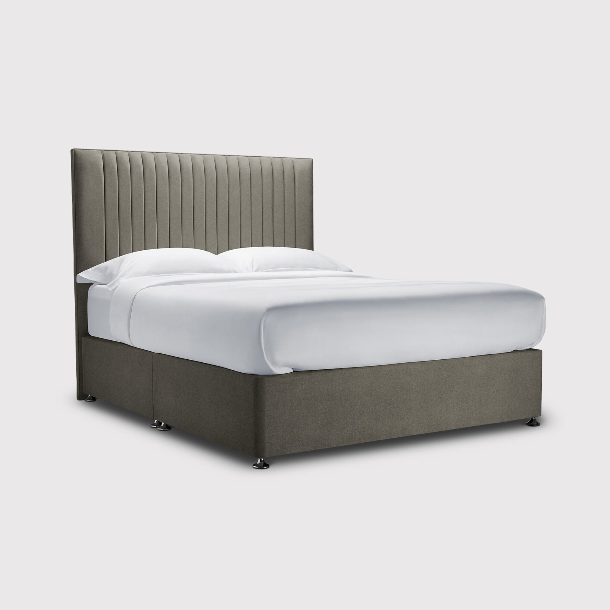Photo of simba camden non-storage king bed frame in grey fabric