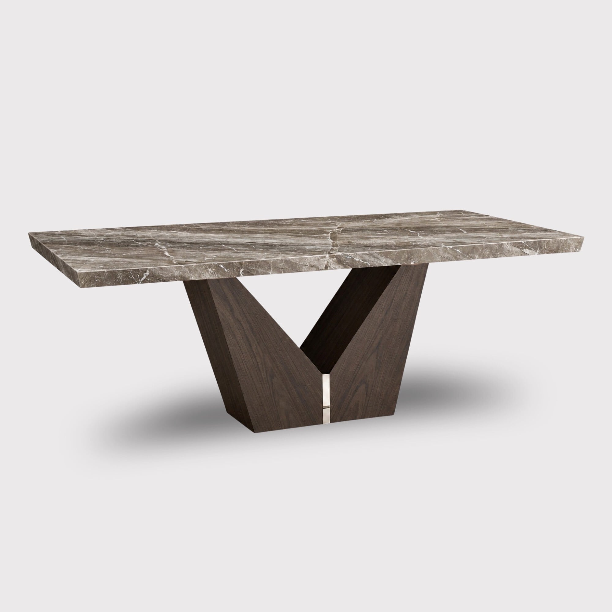 Stone italia srl cairo 200x100cm rectangular dining table in brown