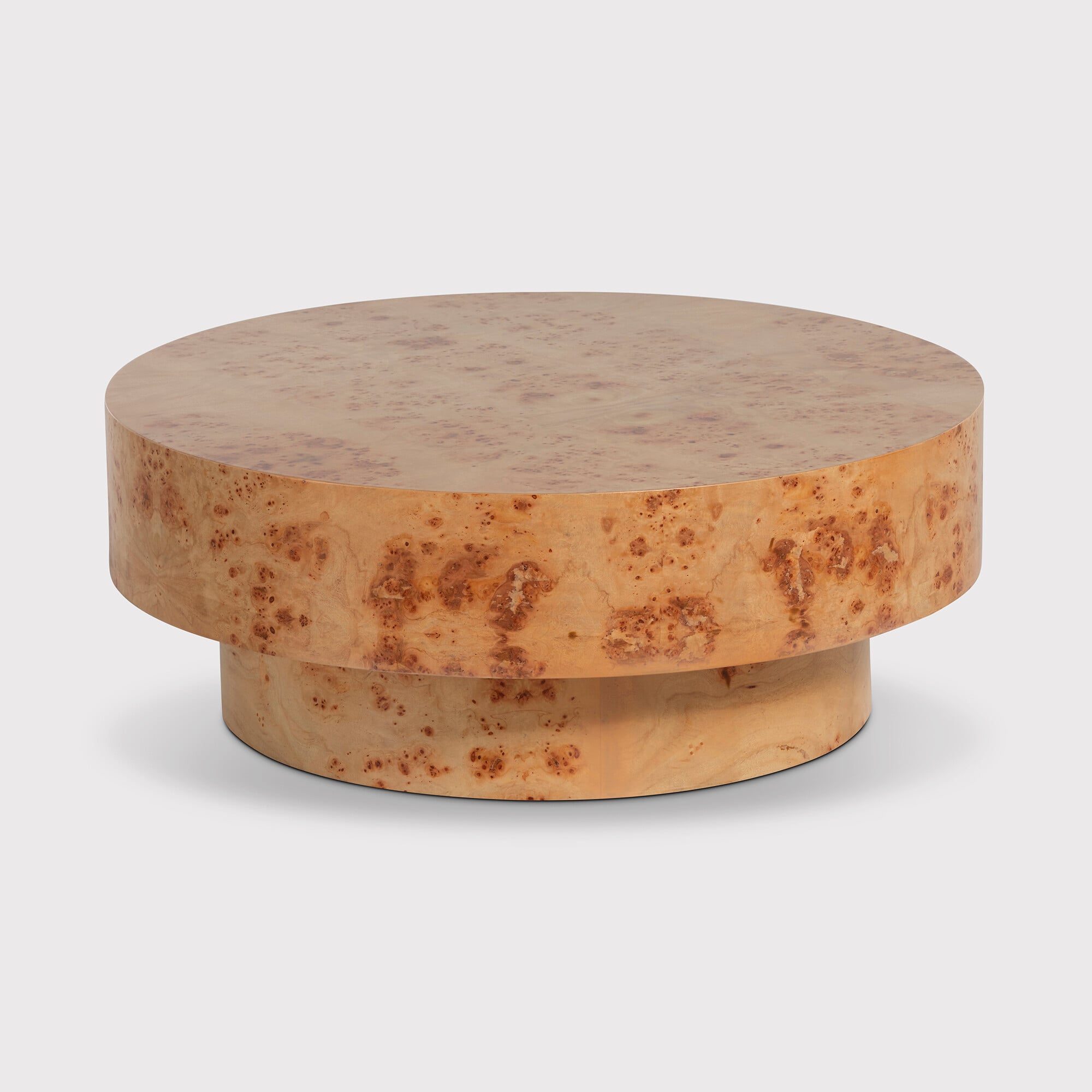 View Castile coffee table in round in neutral wood View Castile coffee table in round in neutral wood