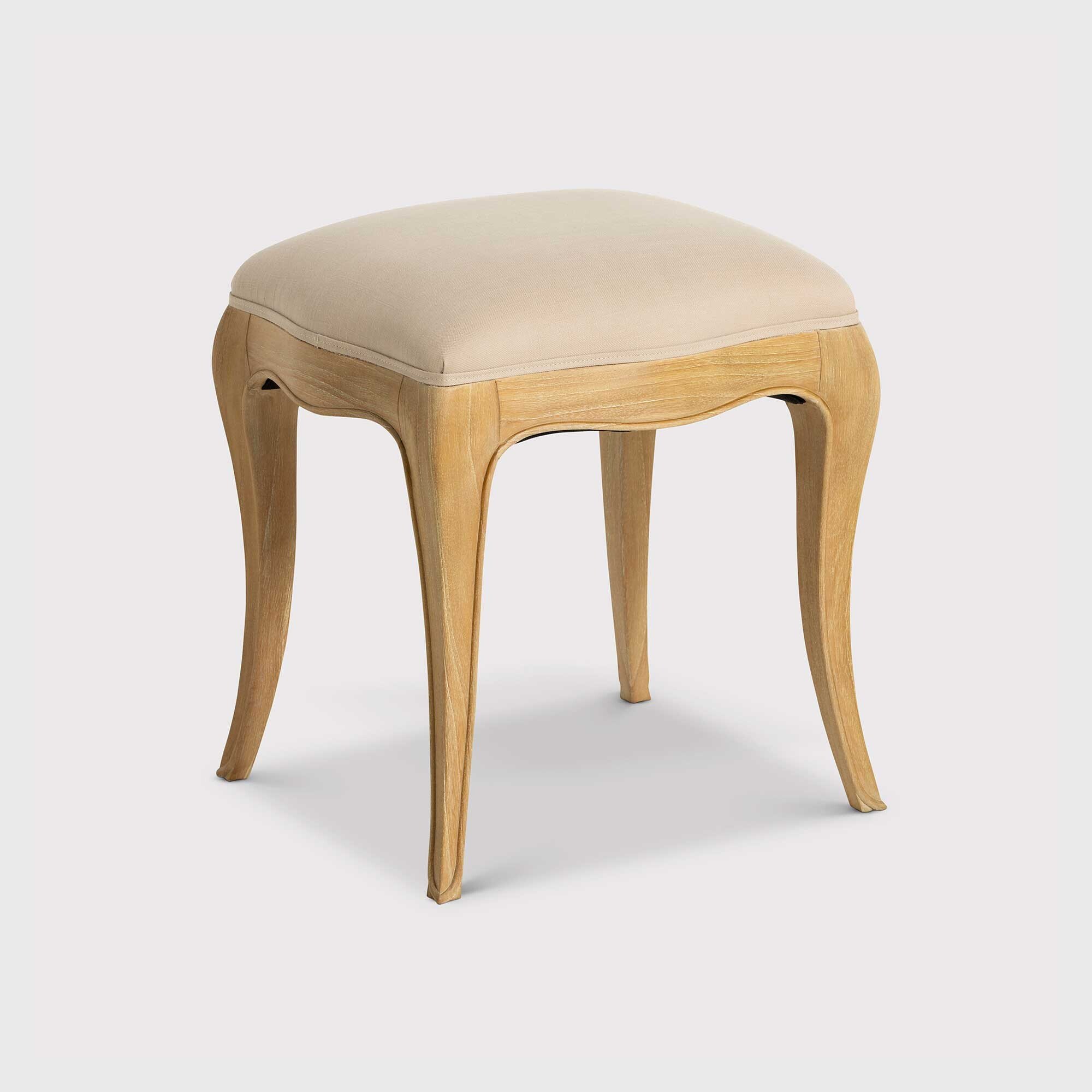 Cecile Upholstered Stool, Neutral | Barker & Stonehouse