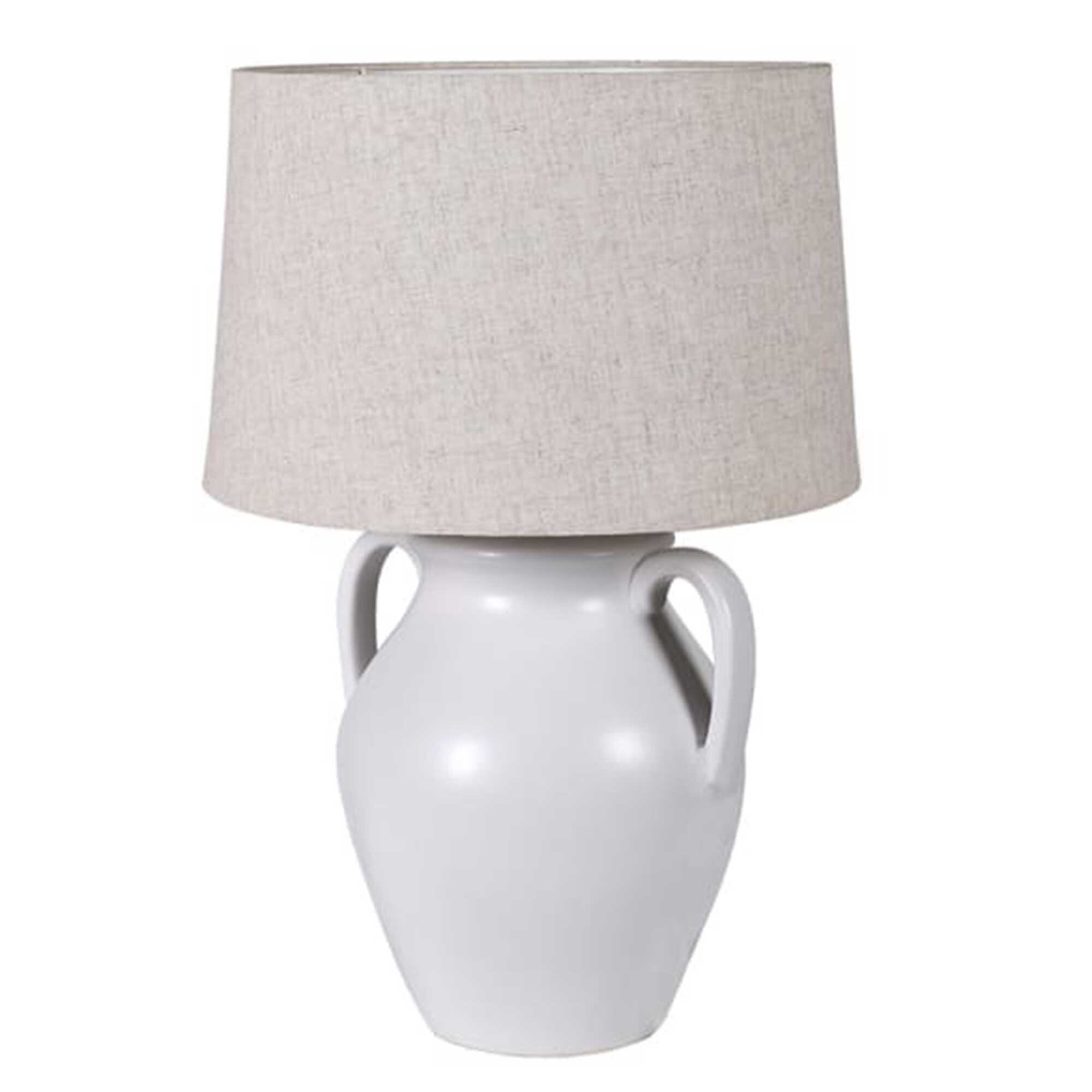View Ceramic handled table lamp in neutral View Ceramic handled table lamp in neutral