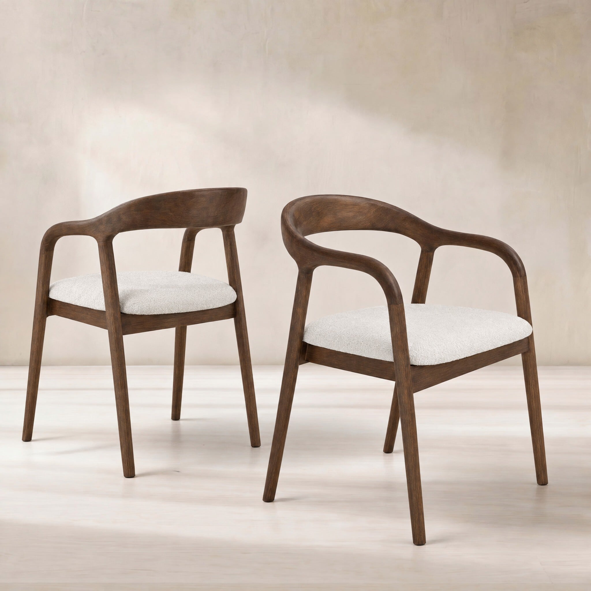 Carlow dining chair in walnut wood