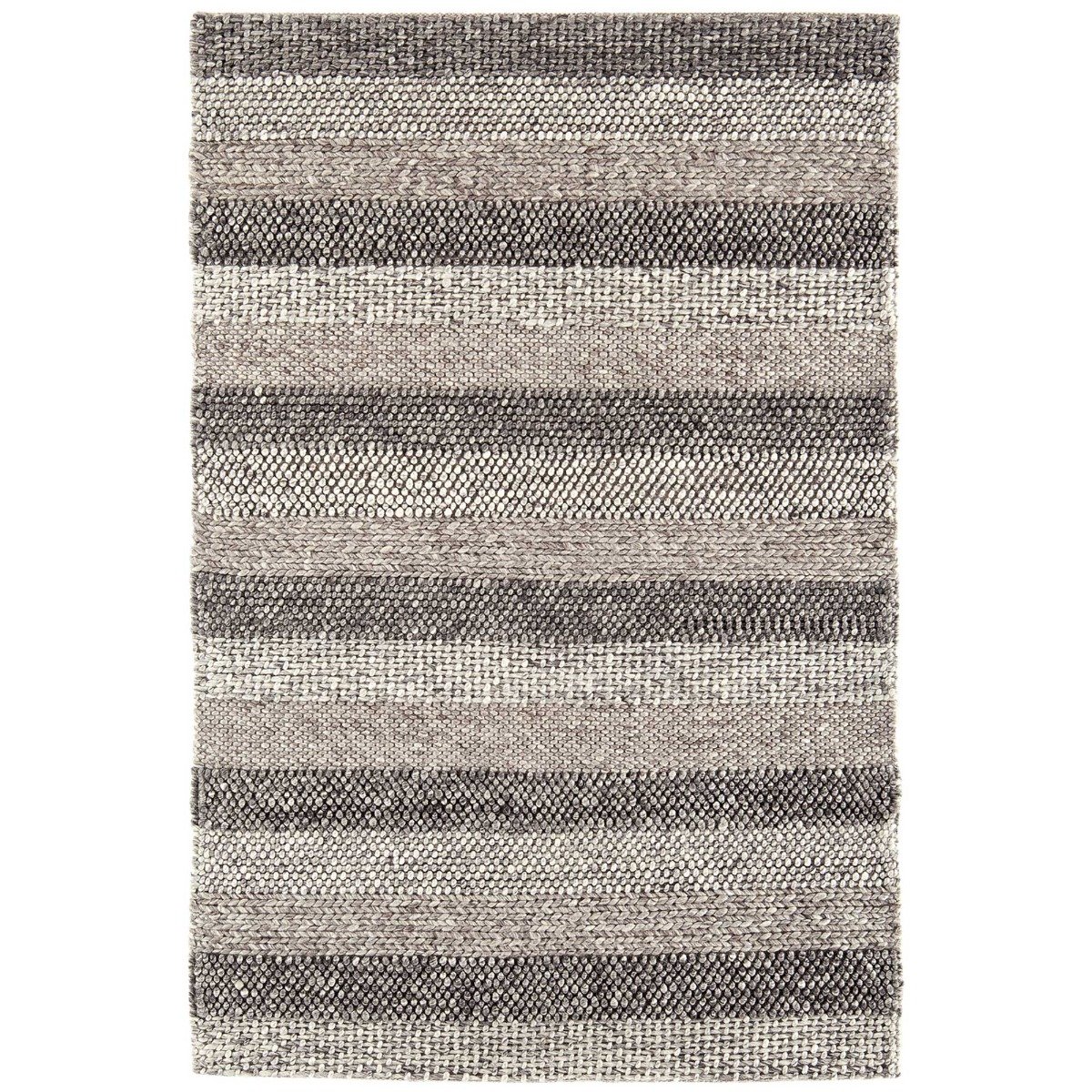 Flori Varied Stripe Stripe 160x230cm Rug, Square, Neutral | W160cm | Barker & Stonehouse