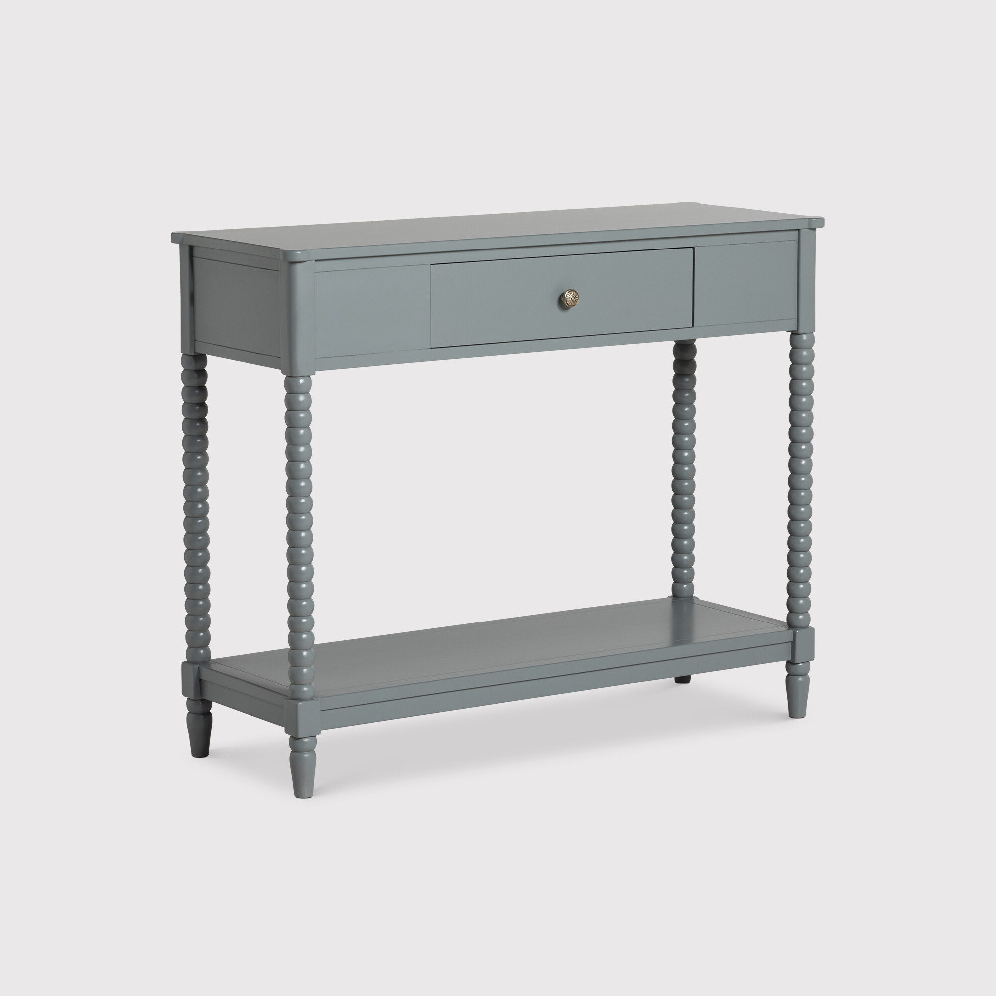 Wesson Mindi Wood 1 Drawer Console Table, Grey Painted Finish