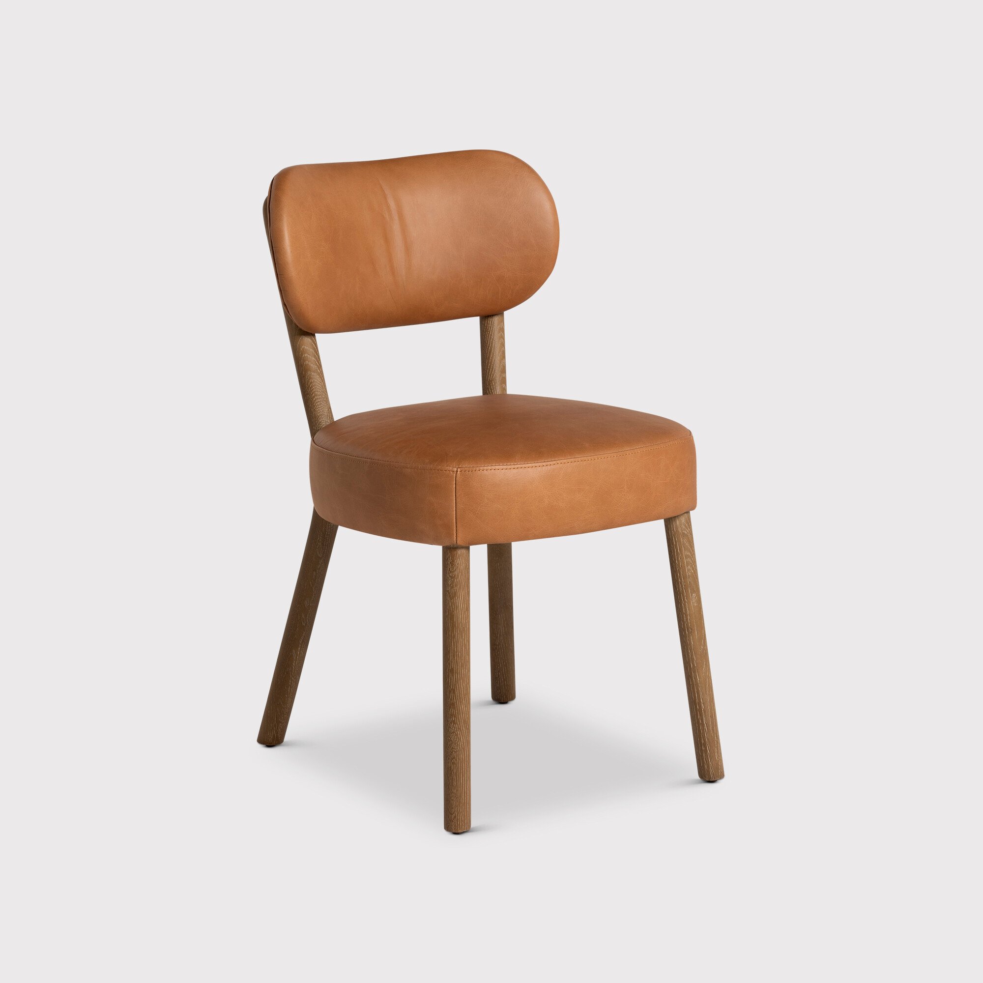 Dove Dining Chair, Brown Leather | Barker & Stonehouse