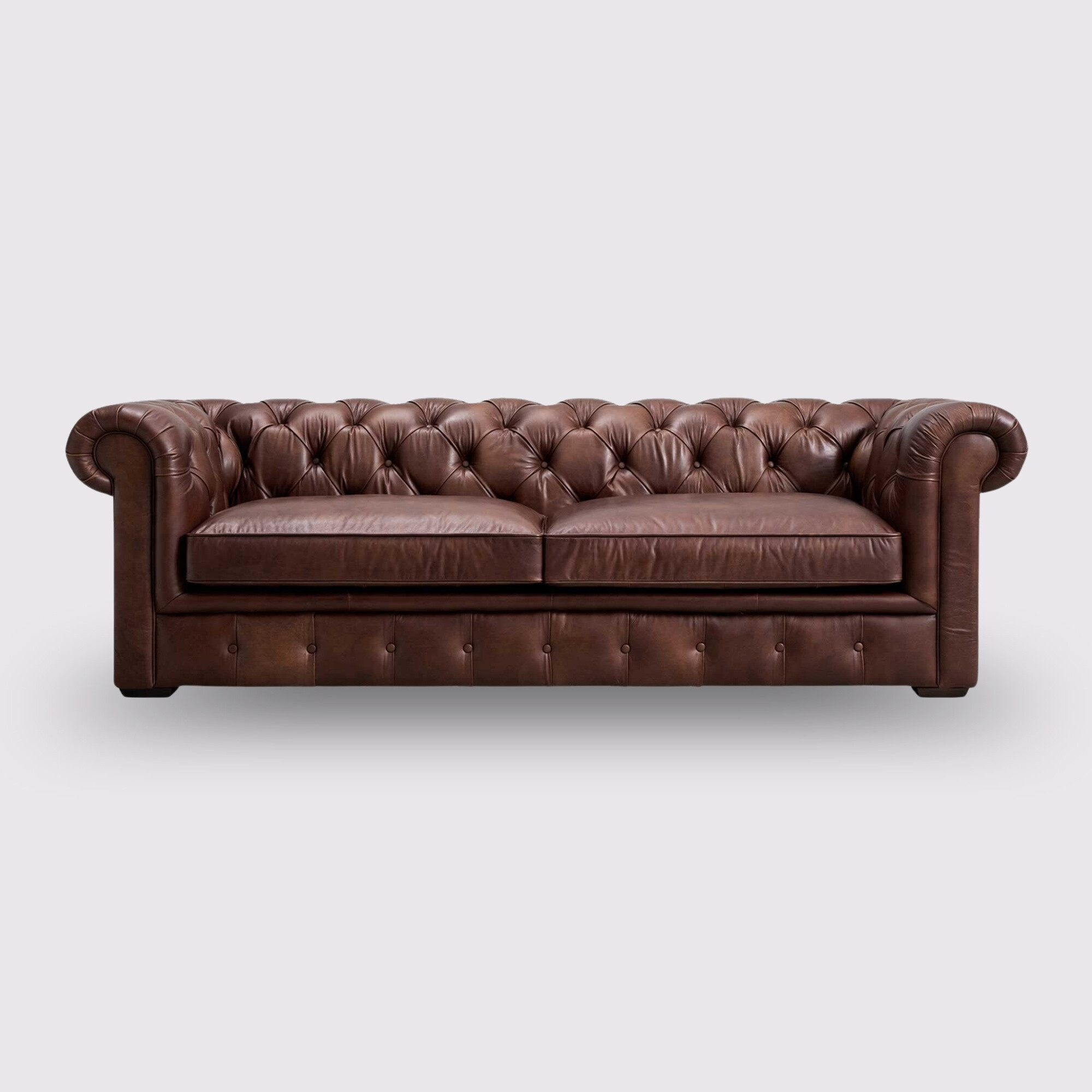 Dalston sofa 3s in brown leather