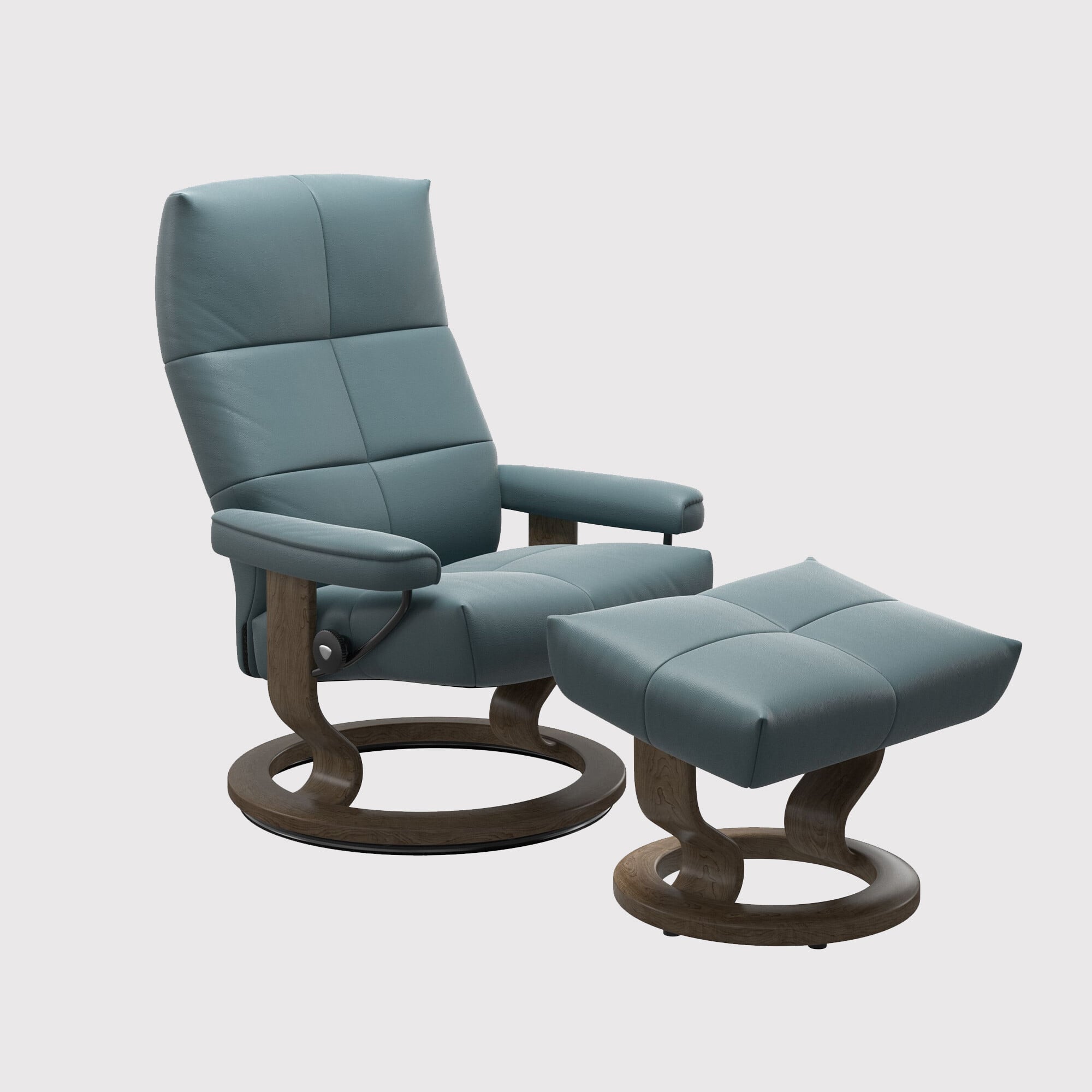 Stressless david large classic recliner chair & footstool leather