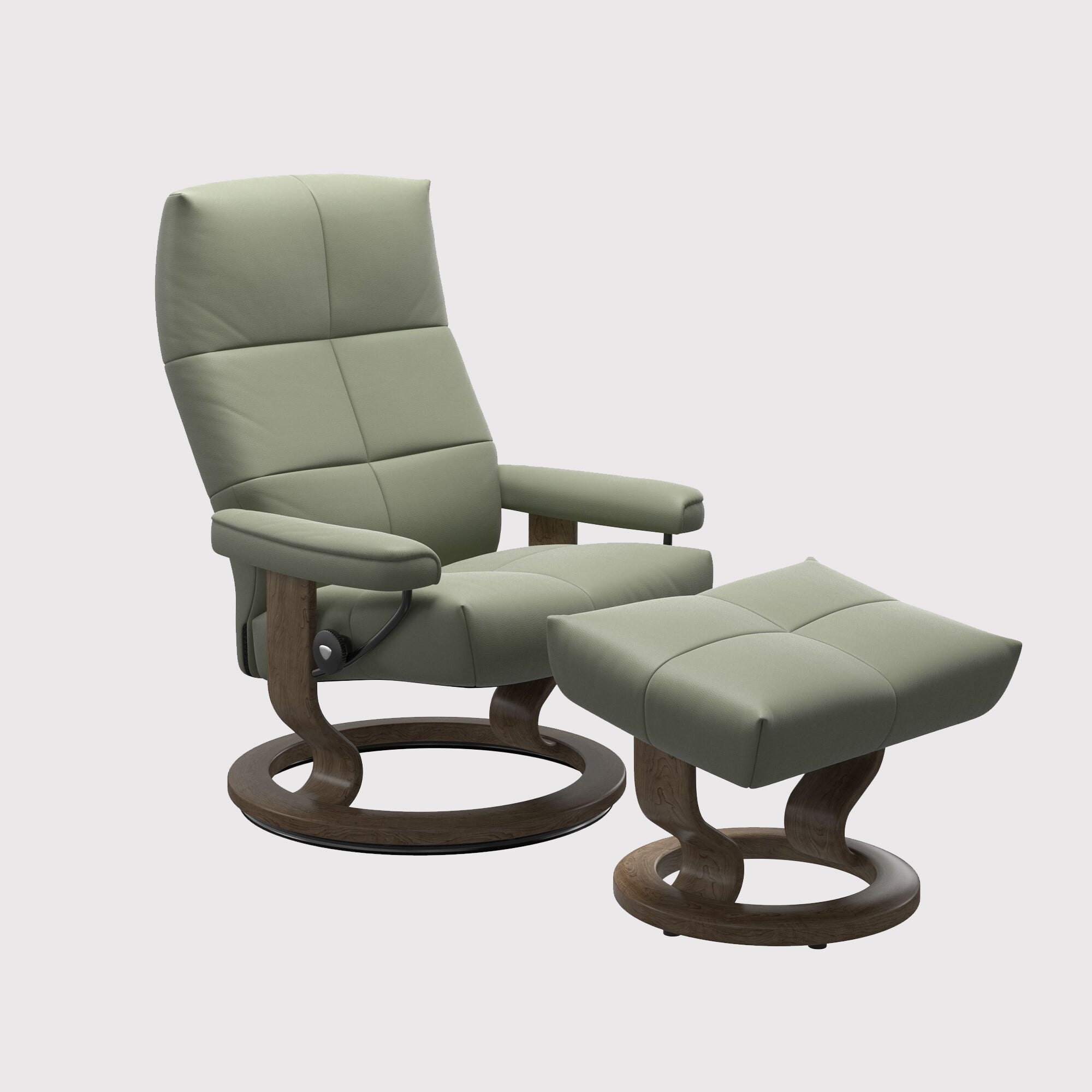 Stressless david small classic recliner chair & footstool leather