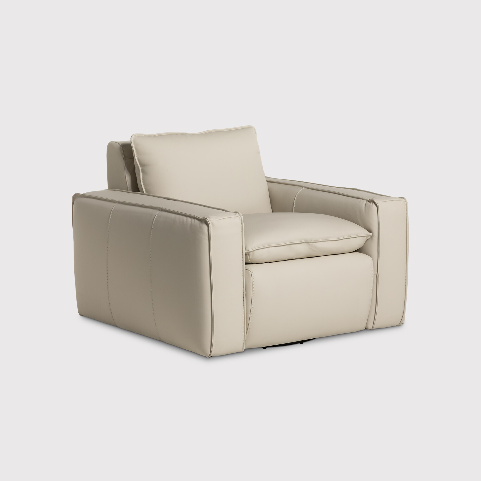 Holloway Swivel Armchair, Neutral Leather | Barker & Stonehouse