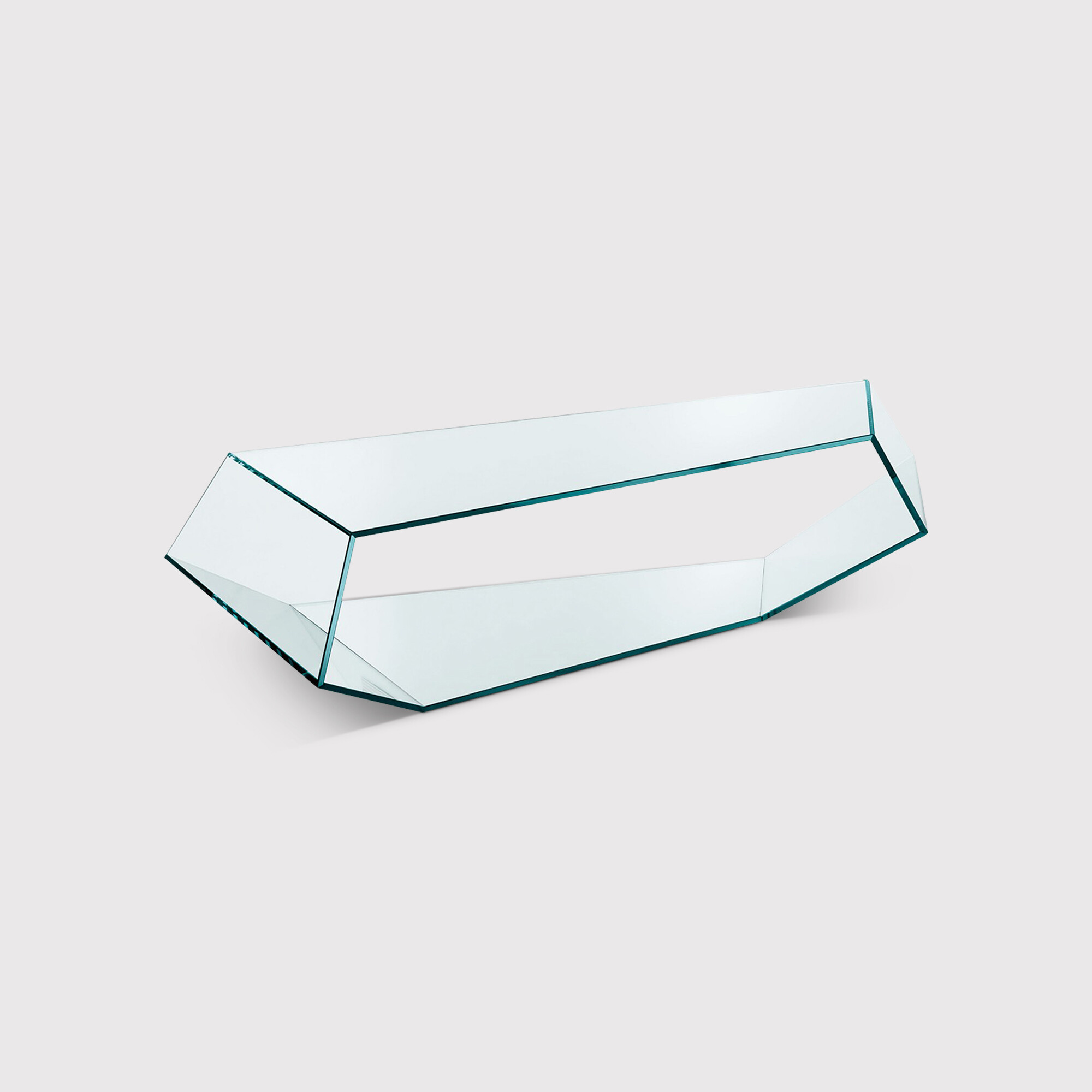 Tonelli Dekon 2 Small Table, Blue Glass | Barker & Stonehouse