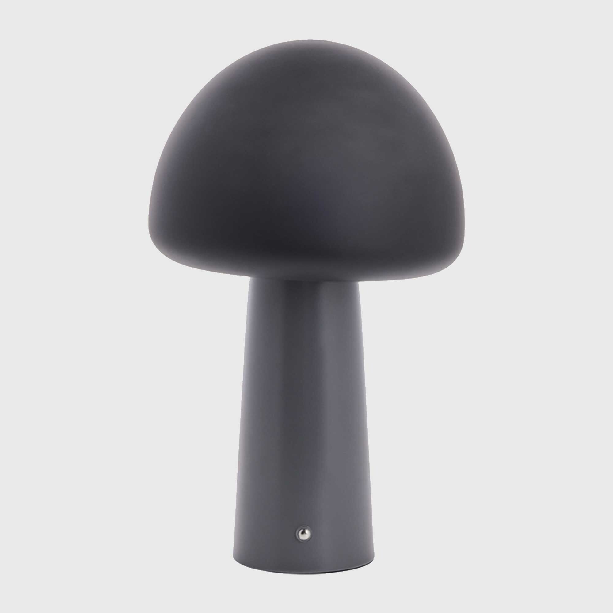 Dark grey mushroom led lamp metal