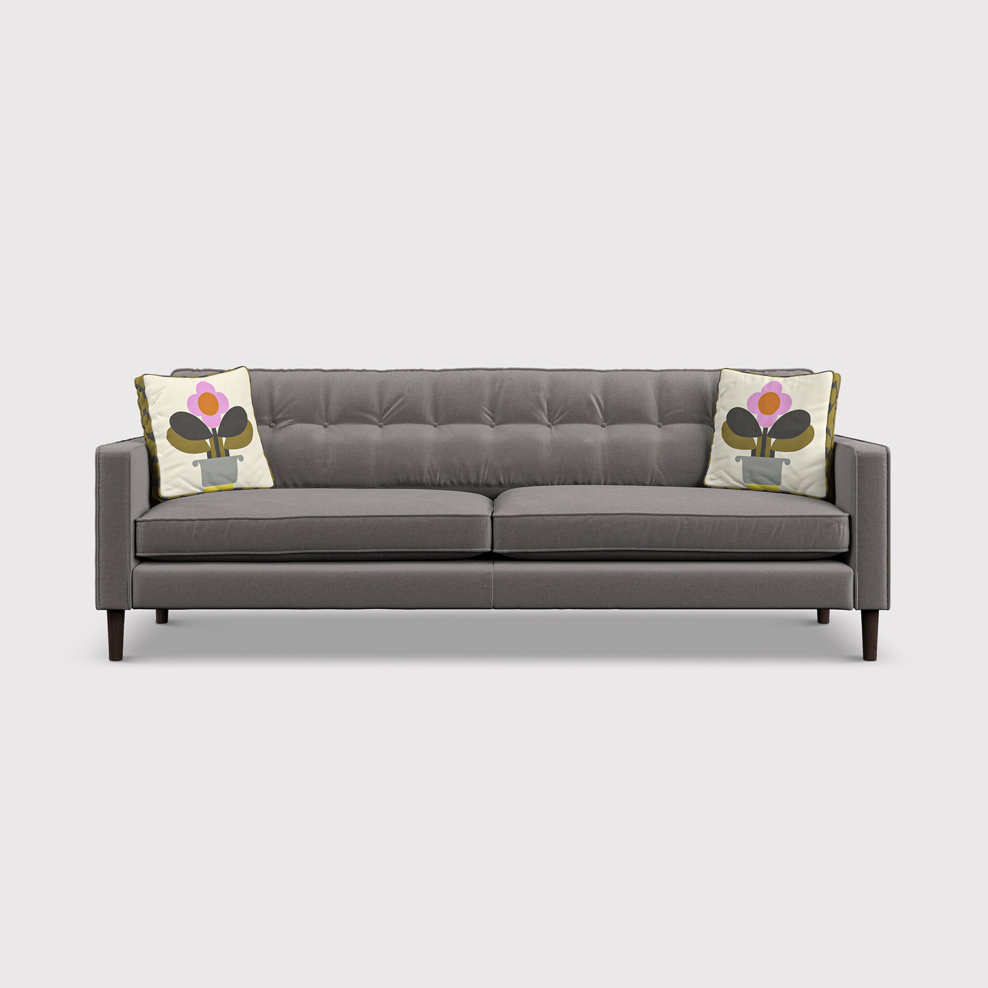 Orla kiely ebben extra large sofa in grey fabric