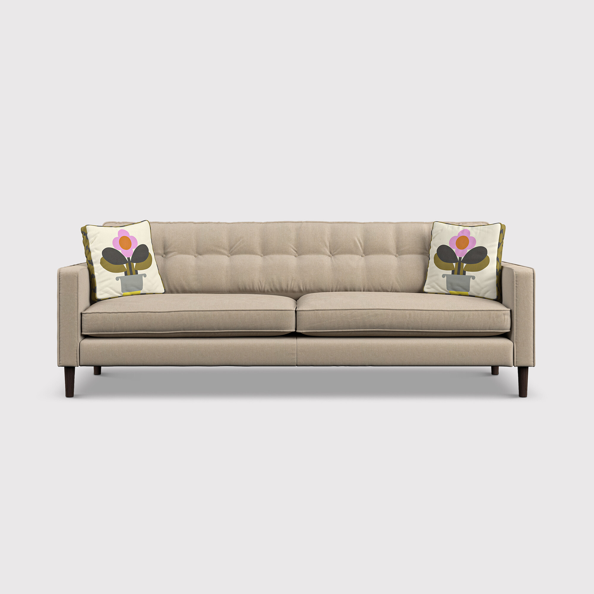 Orla kiely ebben extra large sofa in neutral fabric