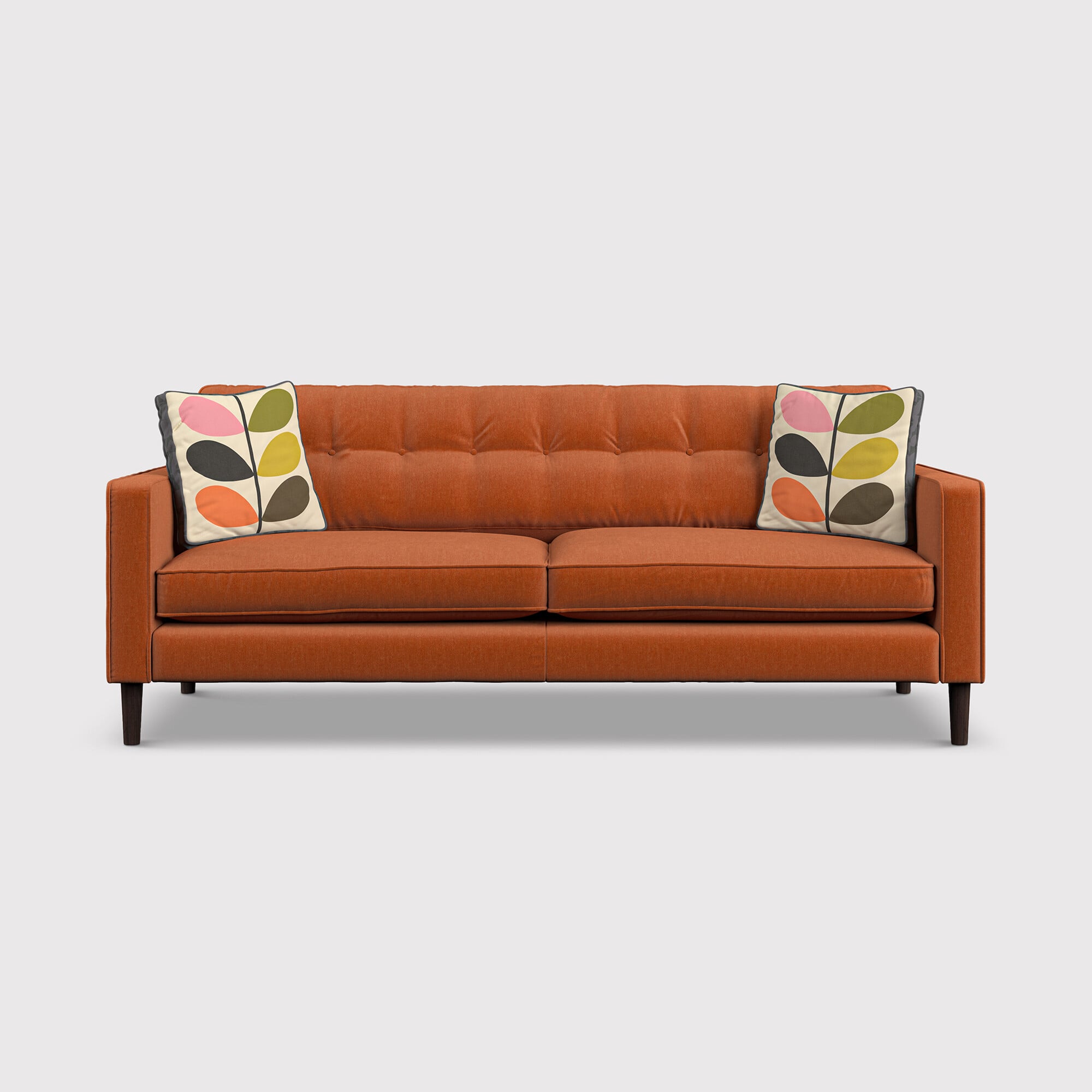 Orla kiely ebben large sofa in orange fabric