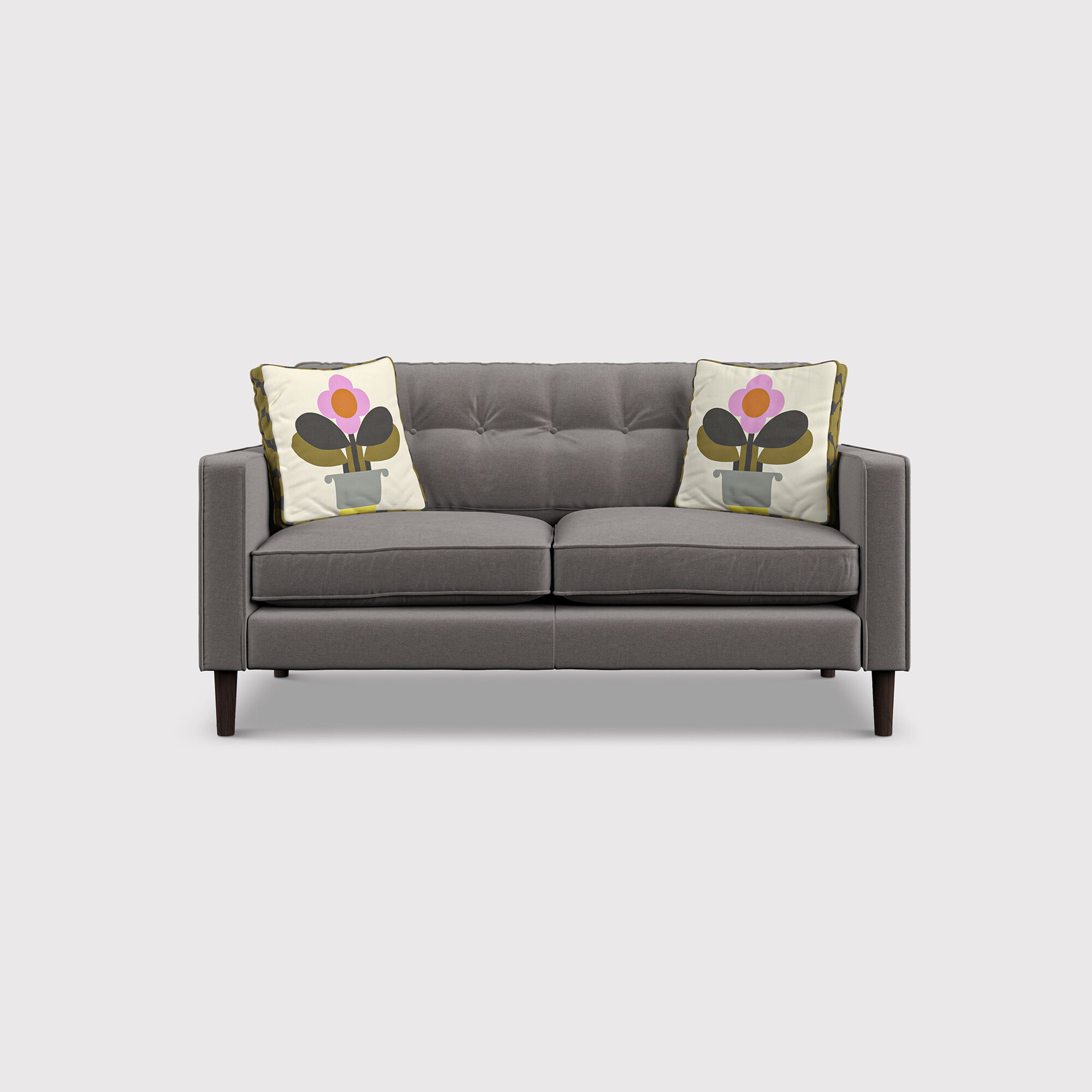 Orla kiely ebben small sofa in grey fabric