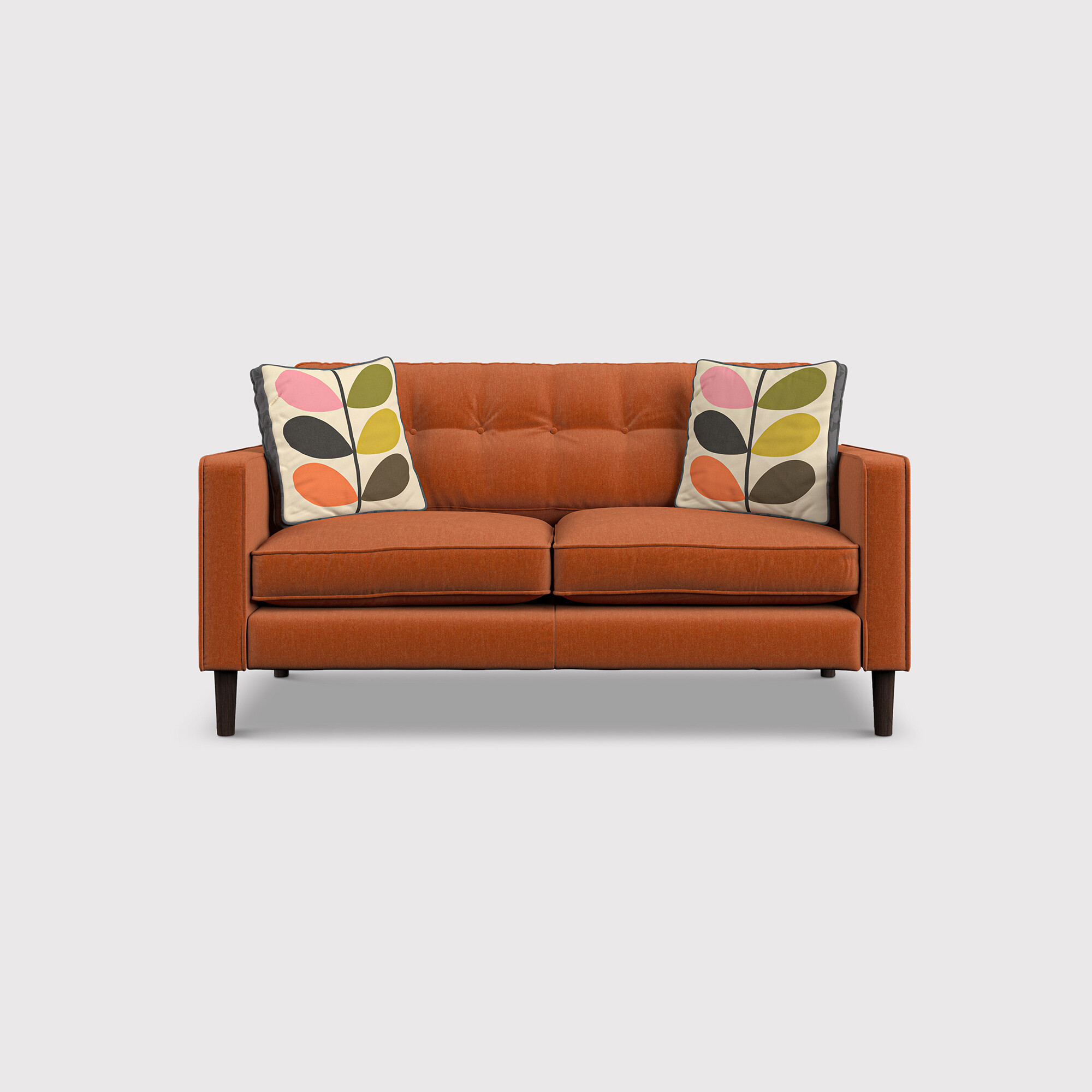 Orla kiely ebben small sofa in orange fabric
