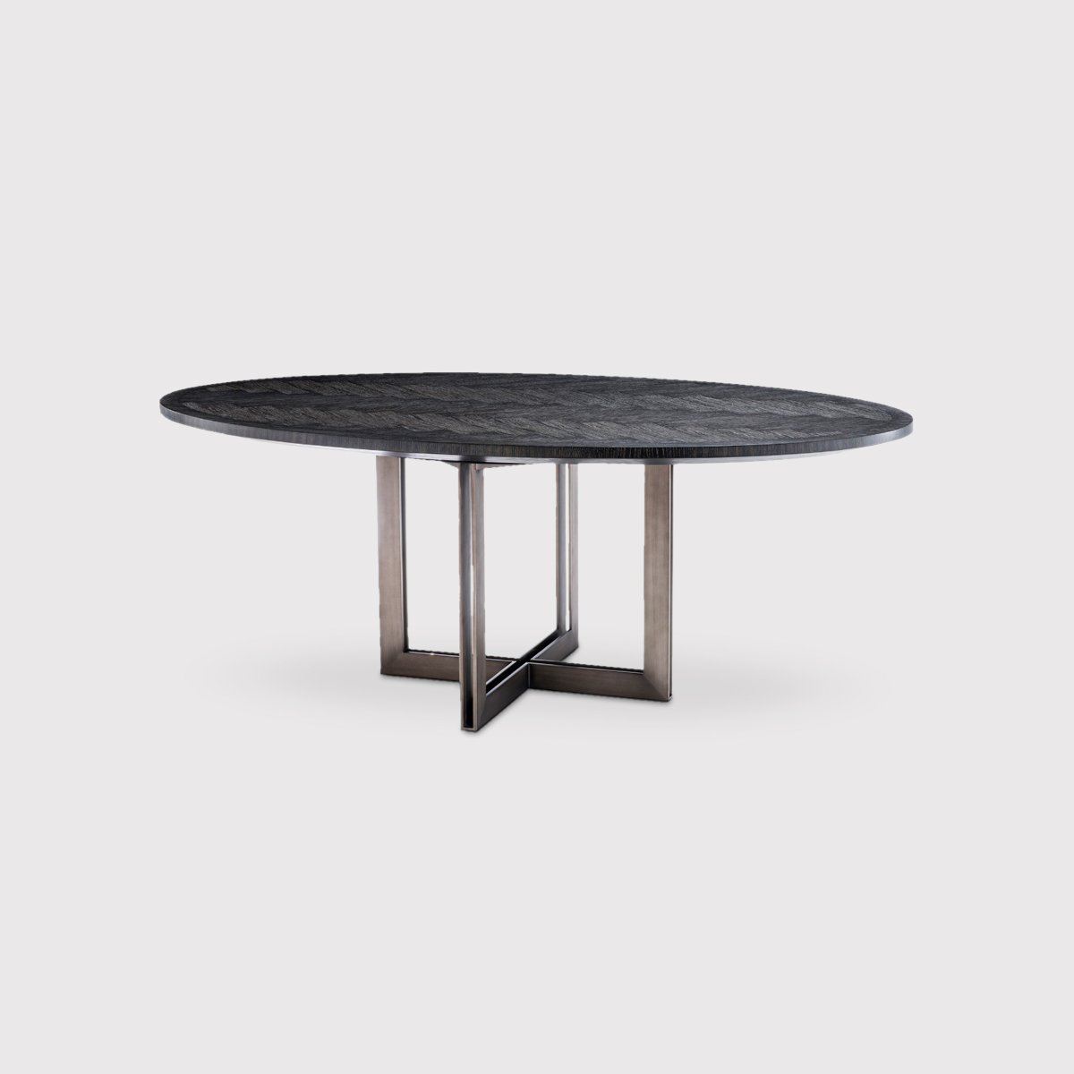Eichholtz Melchior Dining Table Oval, Round, Black | Barker & Stonehouse