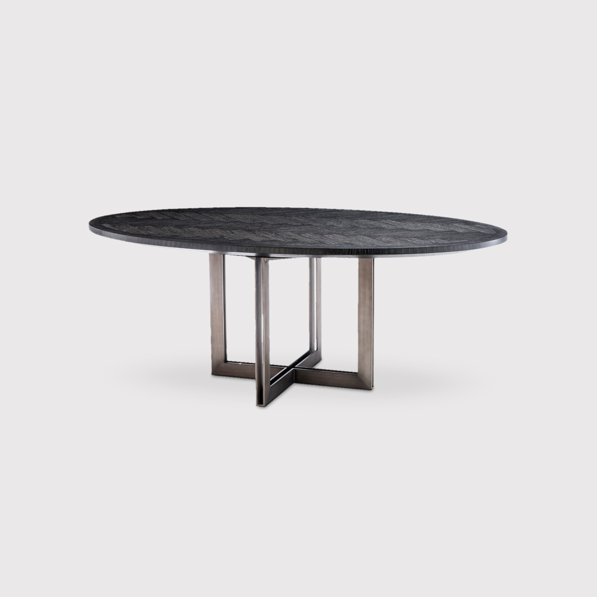 Eichholtz Melchior Dining Table Oval, Round, Black Oak | Barker & Stonehouse