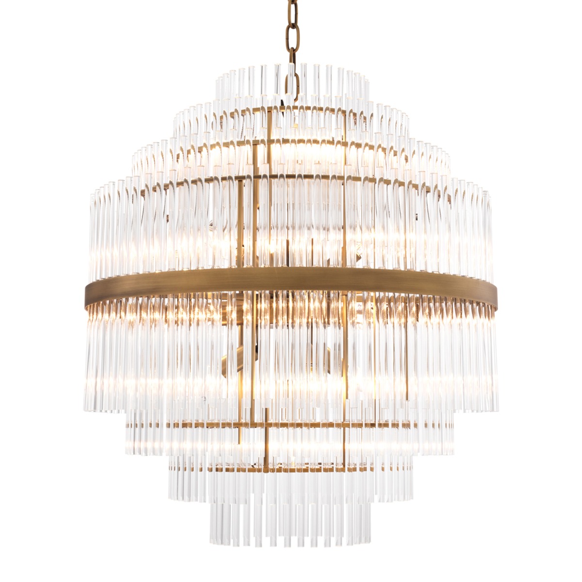 Eichholtz East Chandelier Antique Brass Finish, Gold | Barker & Stonehouse