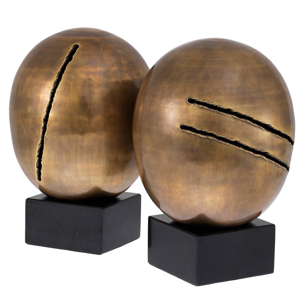 Eichholtz Artistic Vintage Brass Finish Set Of 2, Gold | Barker & Stonehouse