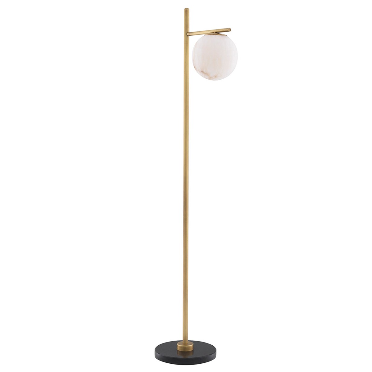 Eichholtz Faloria Albaster Floor Lamp Antique Brass Finish, Gold | Barker & Stonehouse