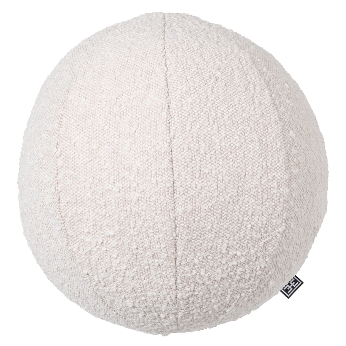 Eichholtz Palla Cushion S Boucl Cream, Round, White | Barker & Stonehouse