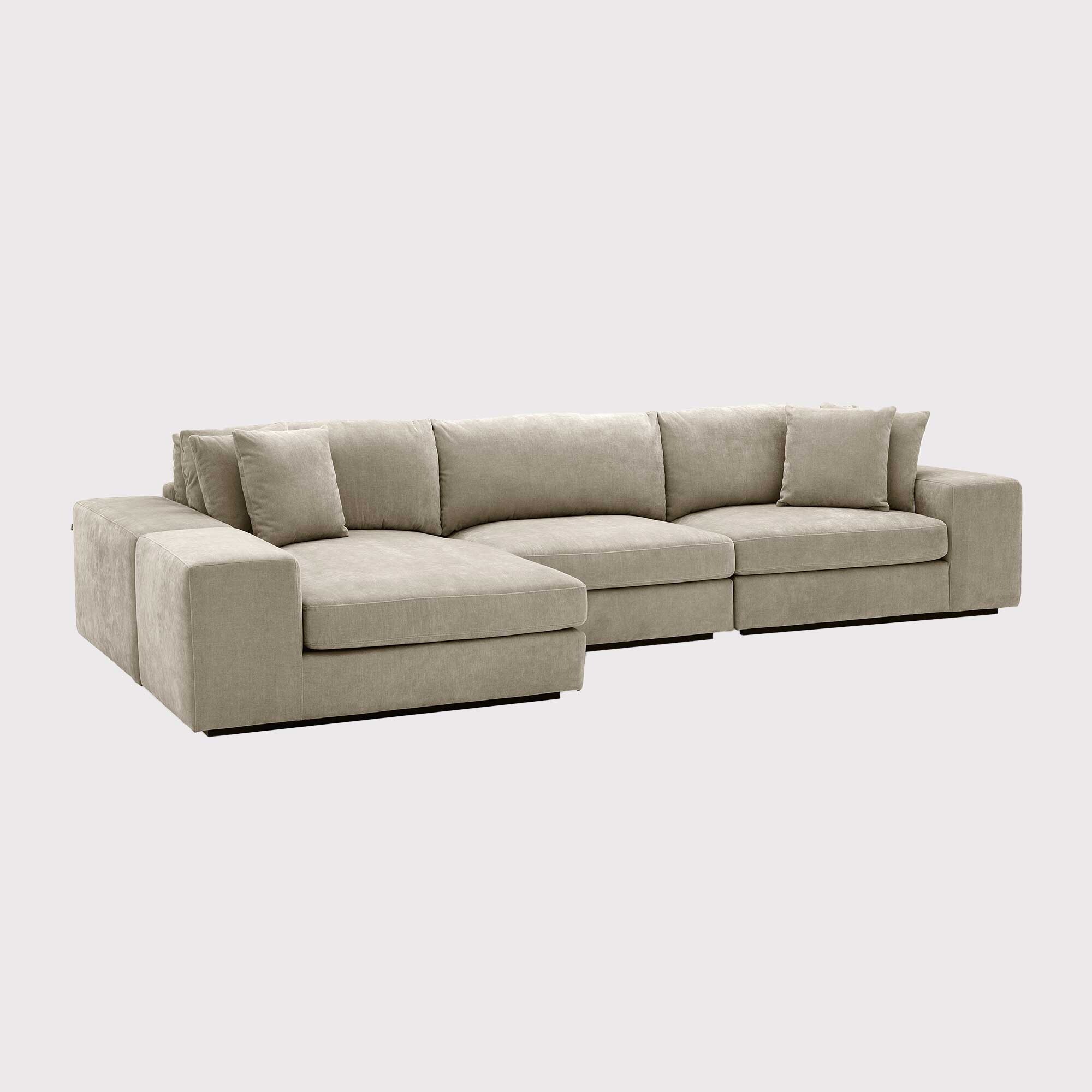 Eichholtz Vista Cream Fabric Grand Lounge Corner Sofa, Clarck Sand