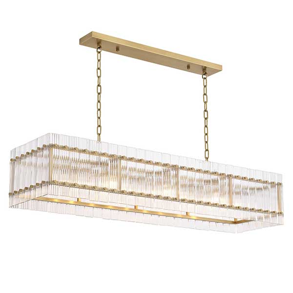 Eichholtz Ruby Rectangular Chandelier, Gold | Barker & Stonehouse