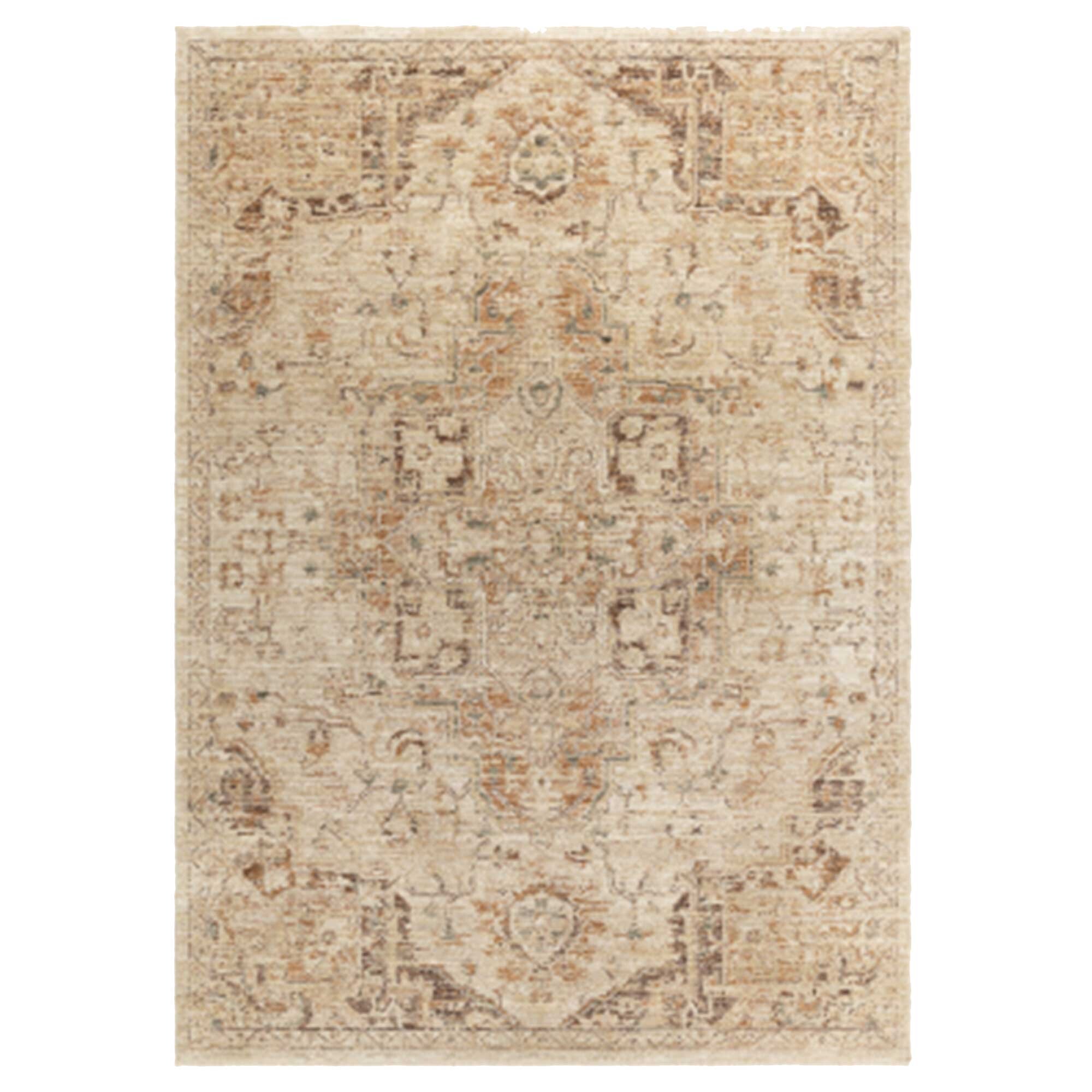 Elaris Abstract Rust 120x160cm Rug, Square, Orange Polyester | Barker & Stonehouse
